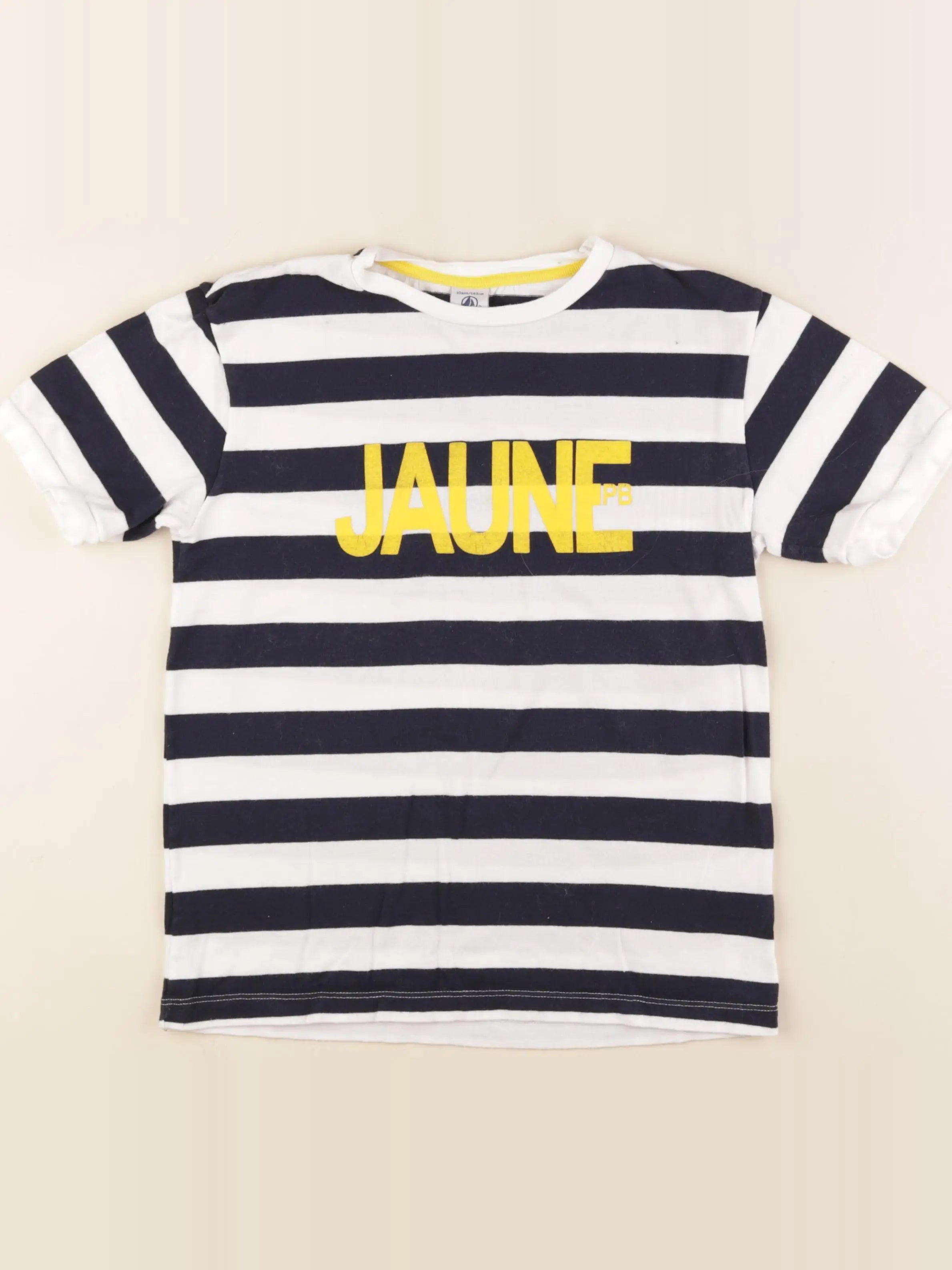 Petit Bateau - tee-shirt bleu, blanc - 10 ans