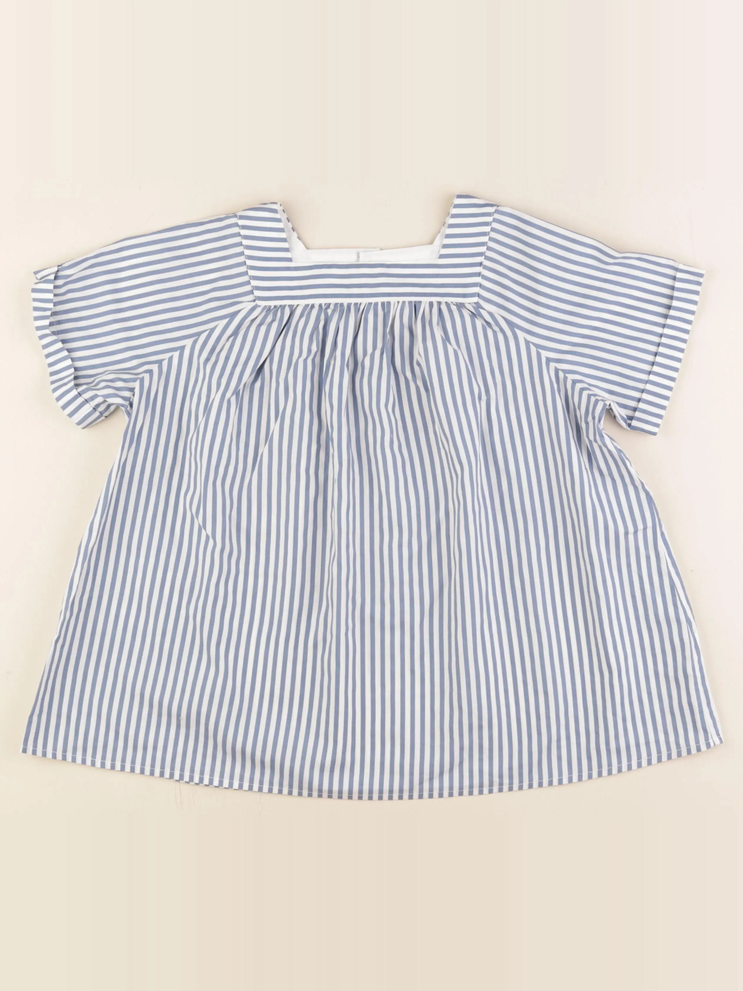 Bonton - blouse blanc, bleu - 10 ans