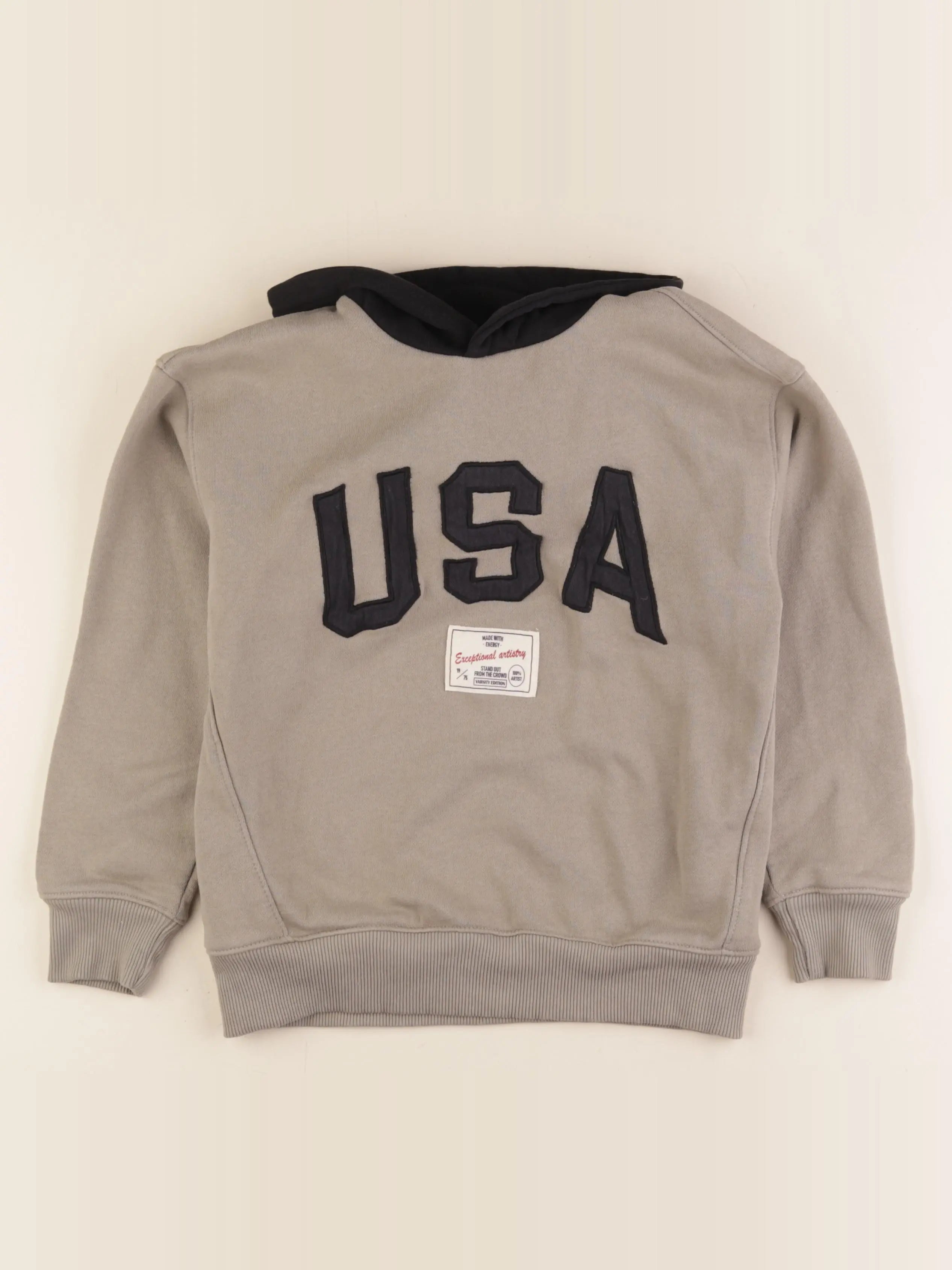 Zara - sweat noir, marron - 8/9 ans