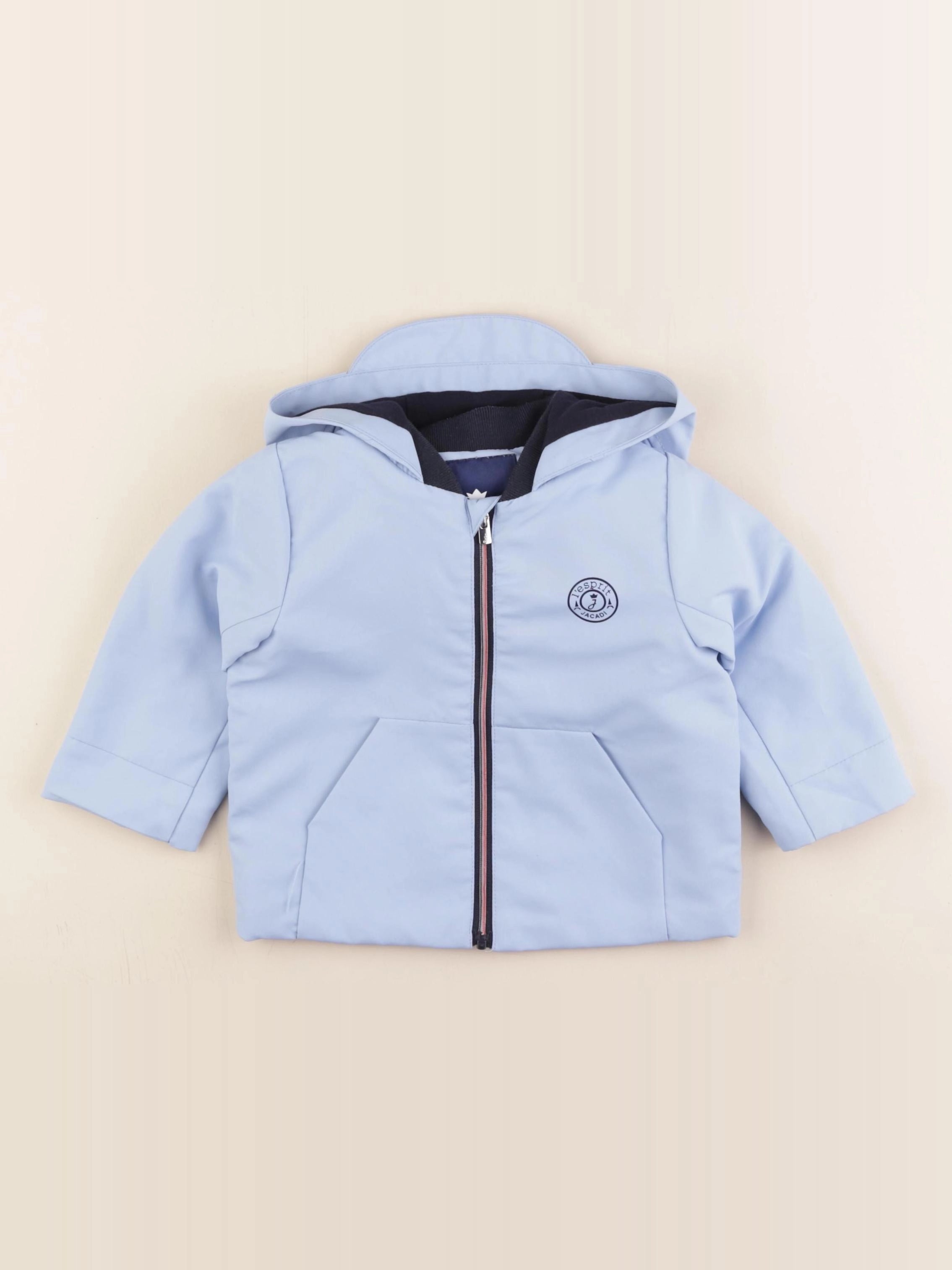 Jacadi - veste doublé bleu - 12 mois