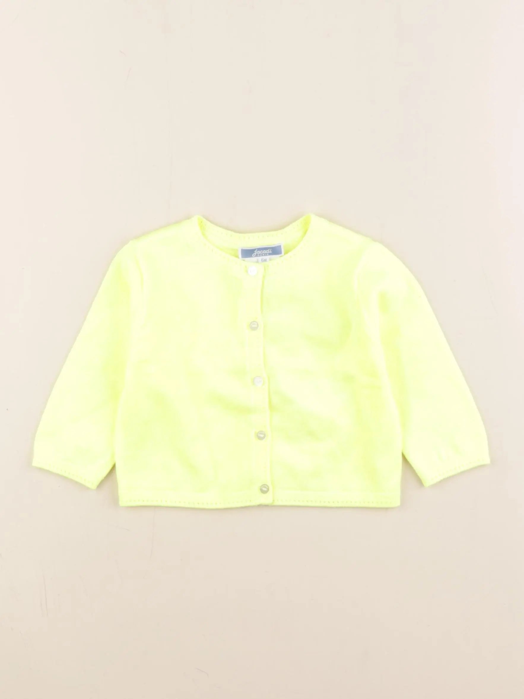 Jacadi - gilet jaune fluo - 6 mois