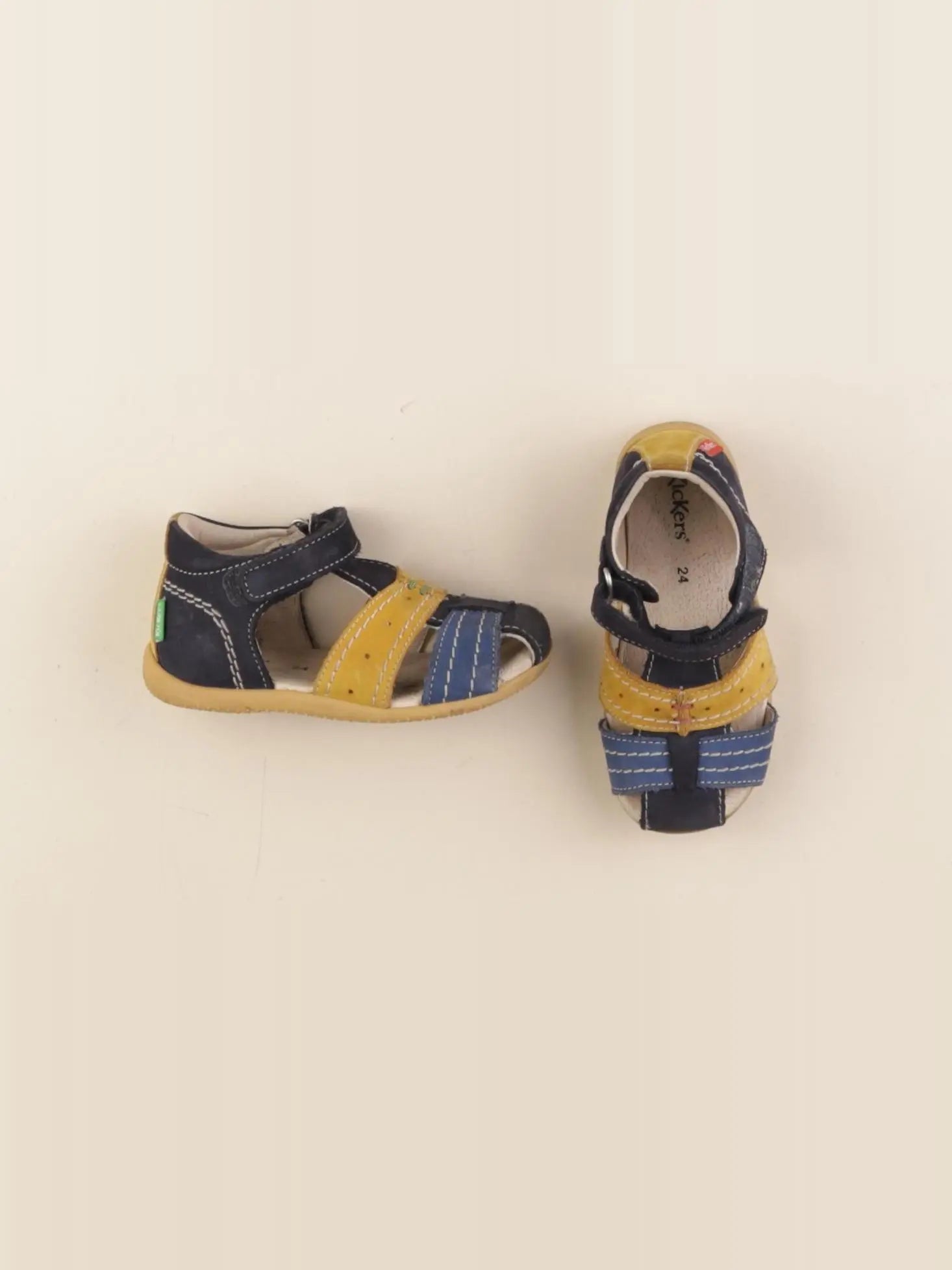 Kickers - sandales bleu, jaune - pointure 24