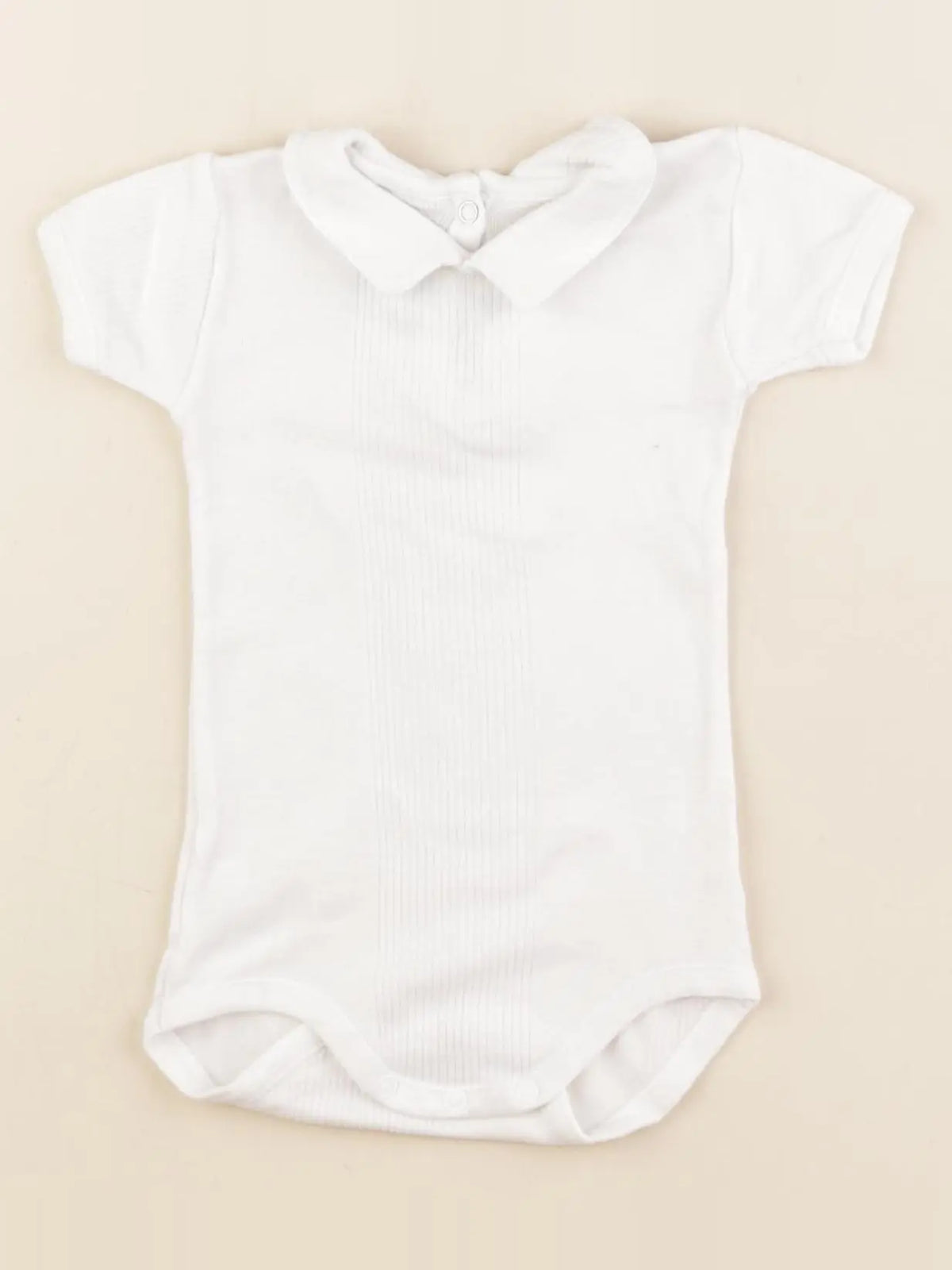 Petit Bateau - body à col blanc - 3 mois