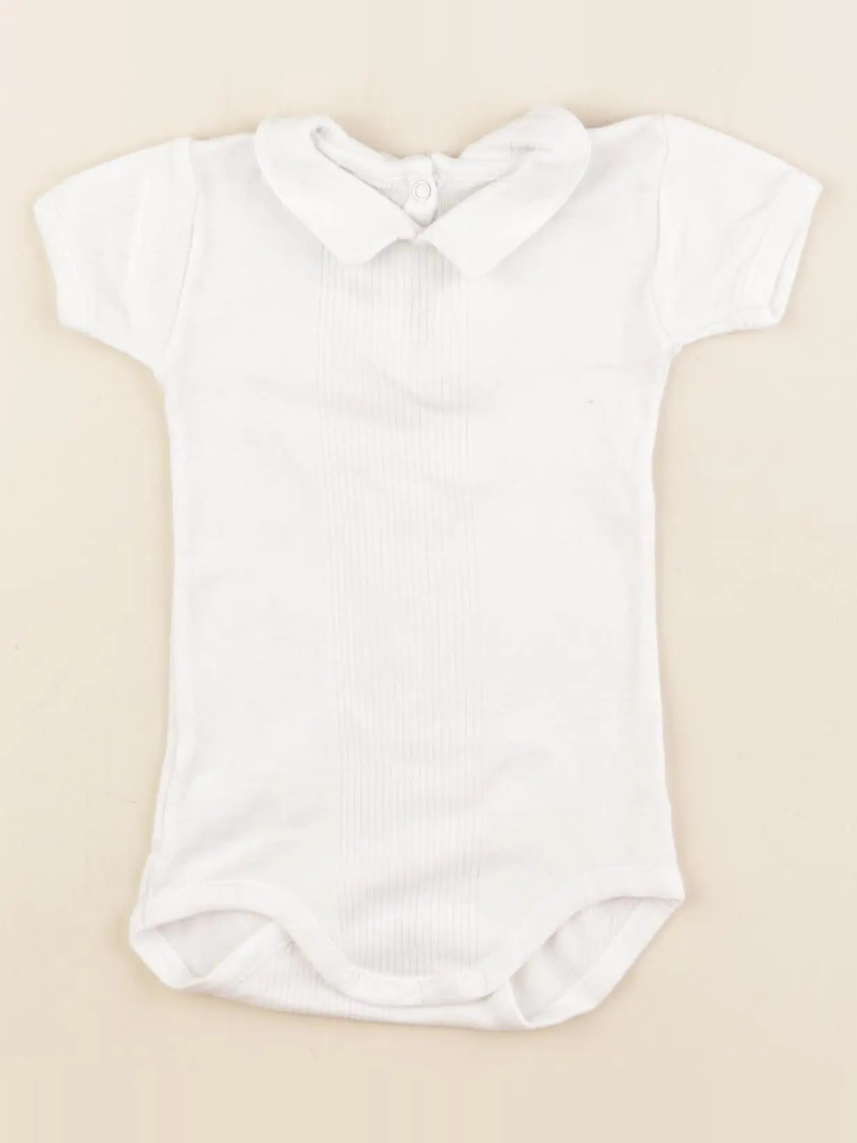 Petit Bateau - body à col blanc - 3 mois