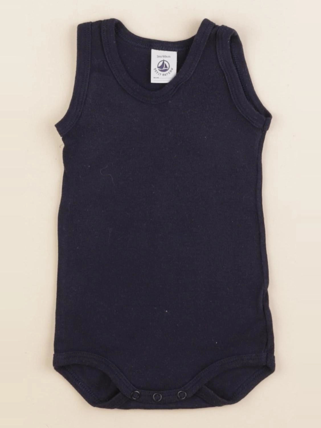 Petit Bateau - body bleu - 3 mois