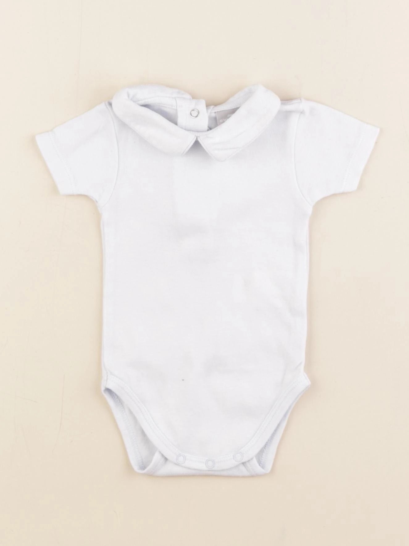 Cyrillus - body à col bleu - 3 mois