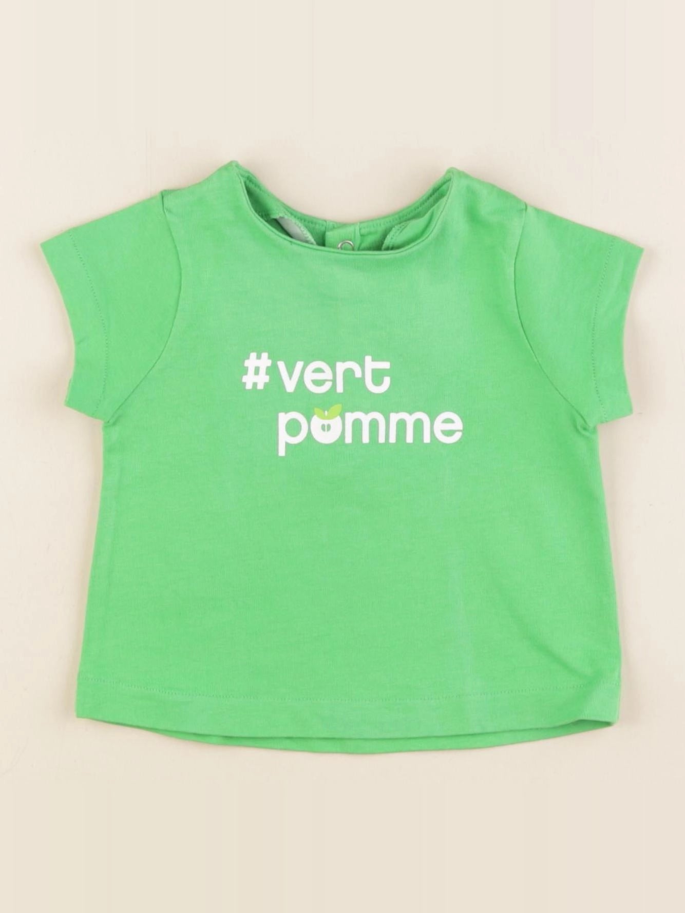 Jacadi - tee-shirt vert fluo - 12 mois