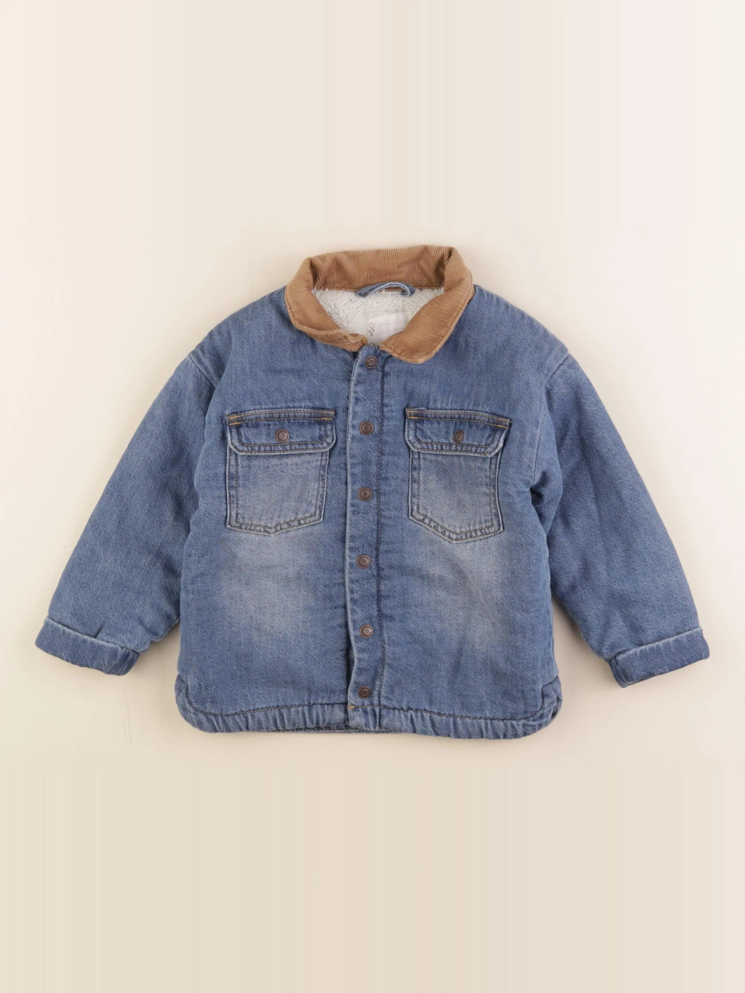 Vertbaudet - veste doublé bleu - 36 mois