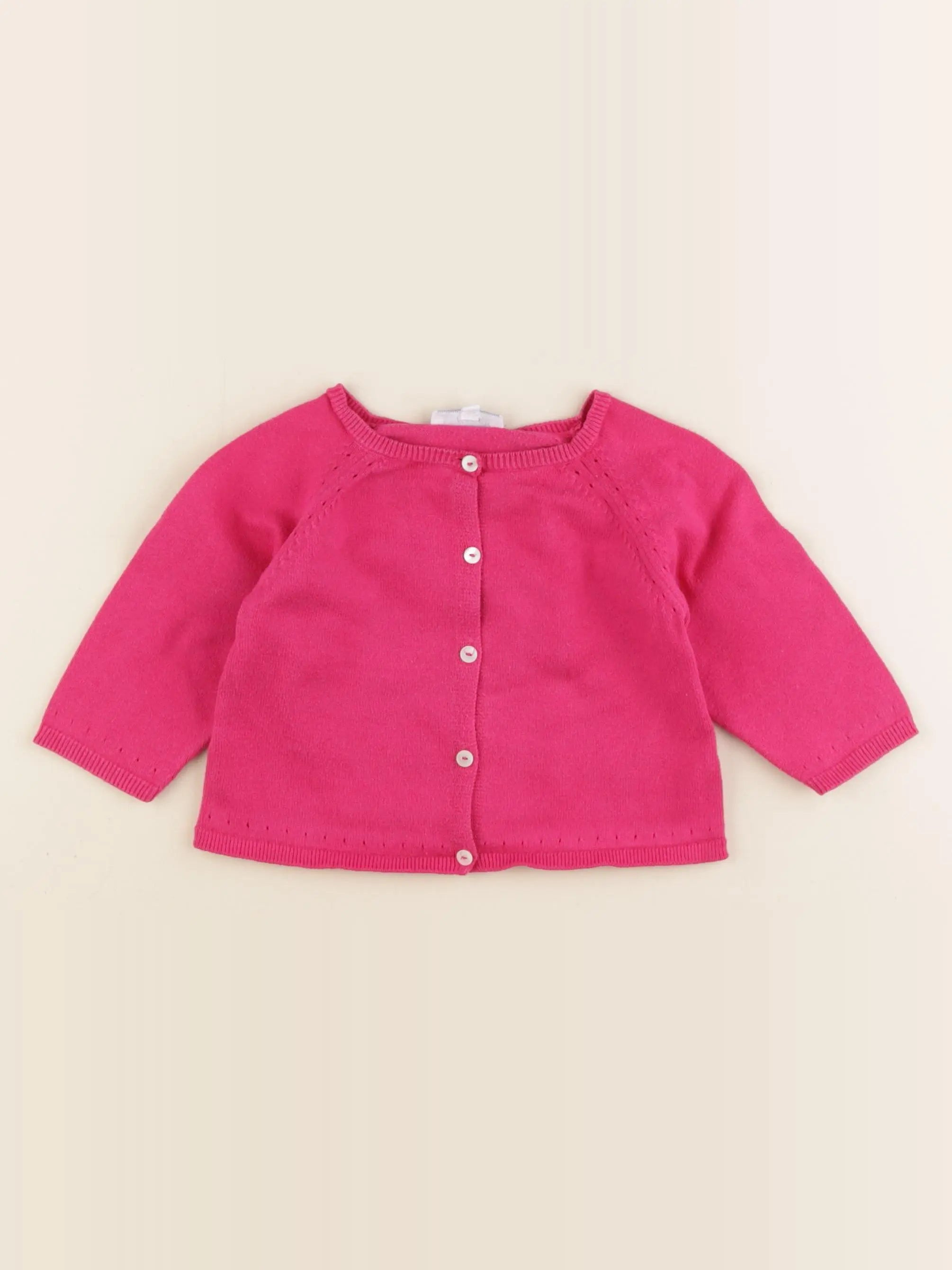 Jacadi - gilet rose - 6 mois