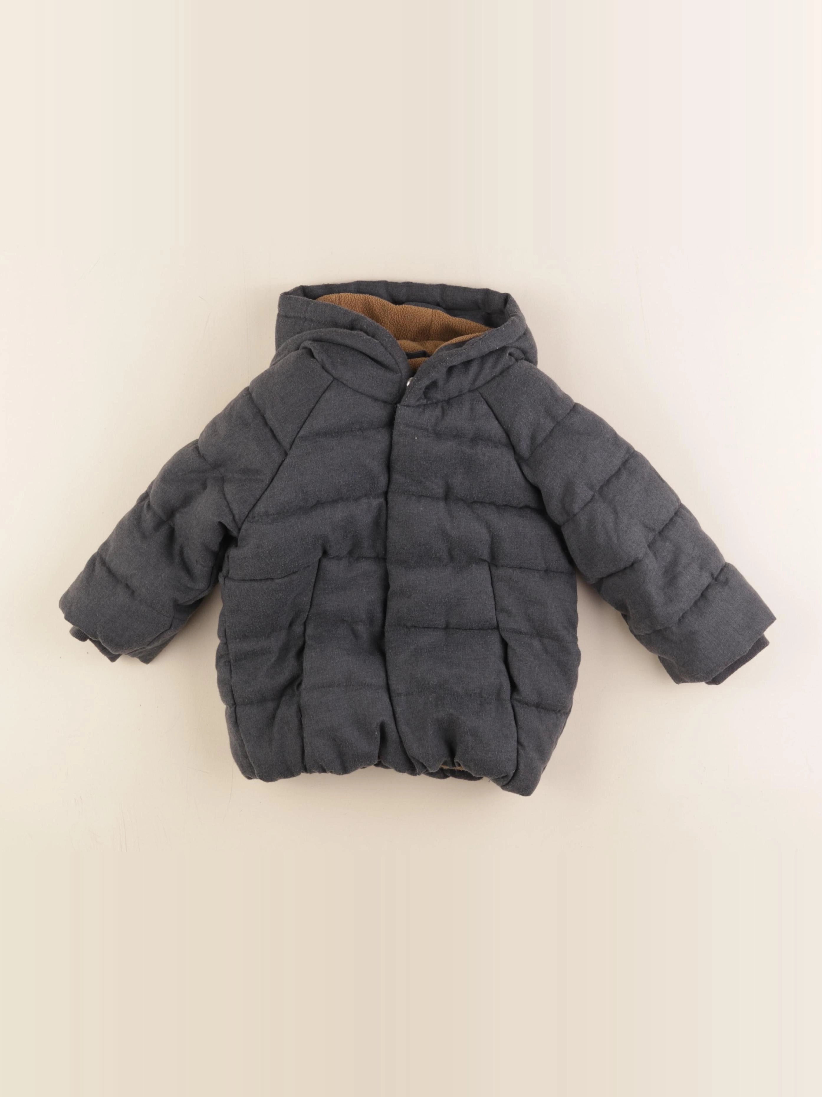 Vertbaudet - manteau gris - 18 mois