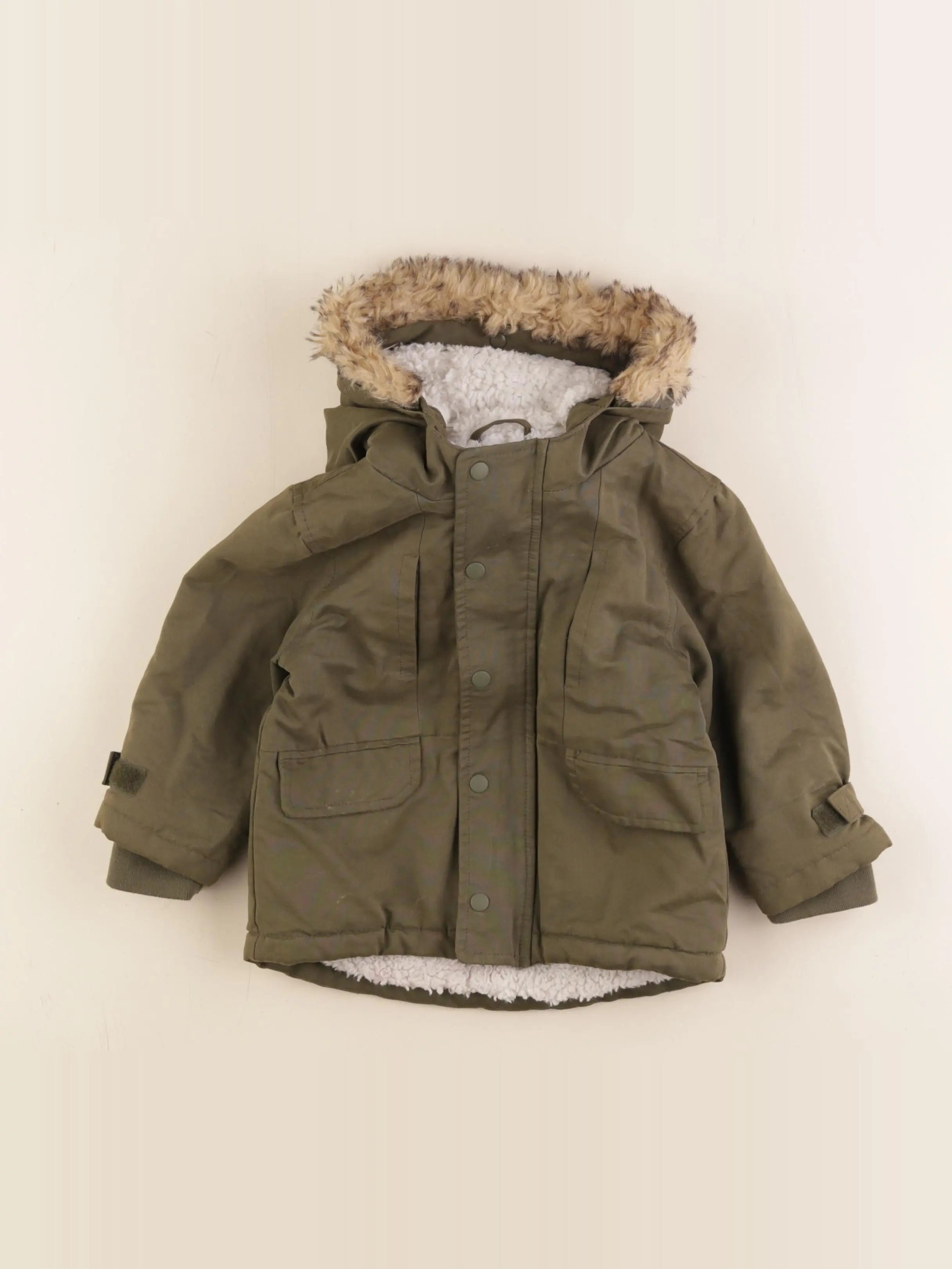 Vertbaudet - manteau vert - 2 ans
