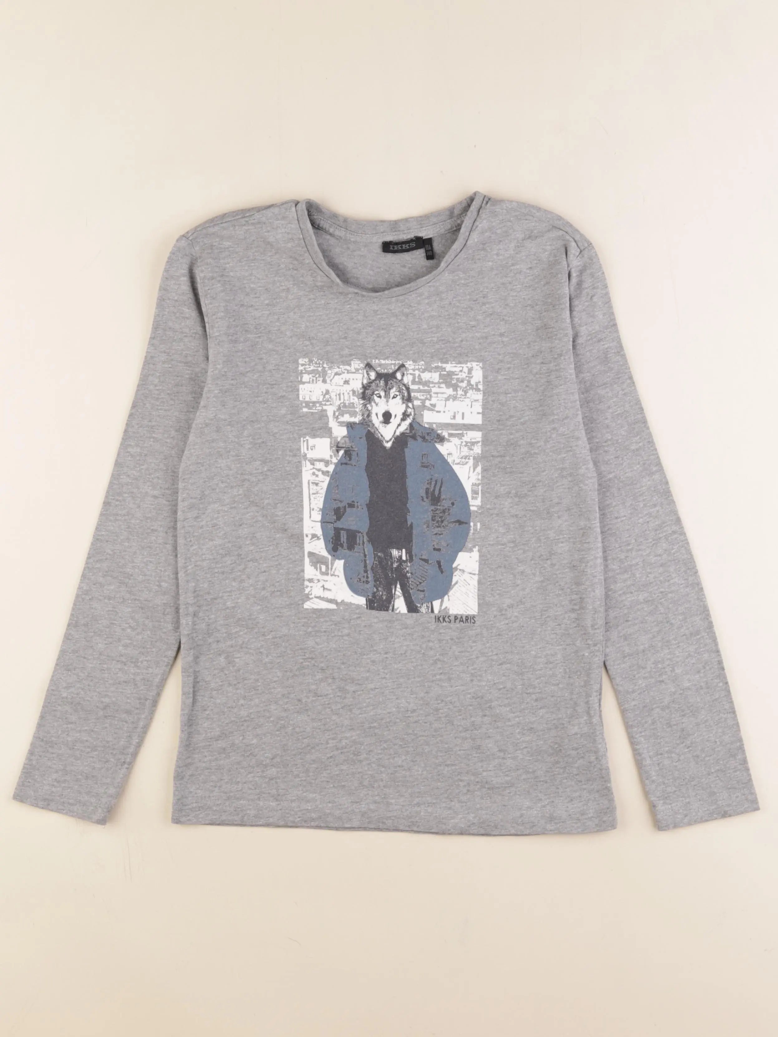 IKKS - tee-shirt gris - 10 ans