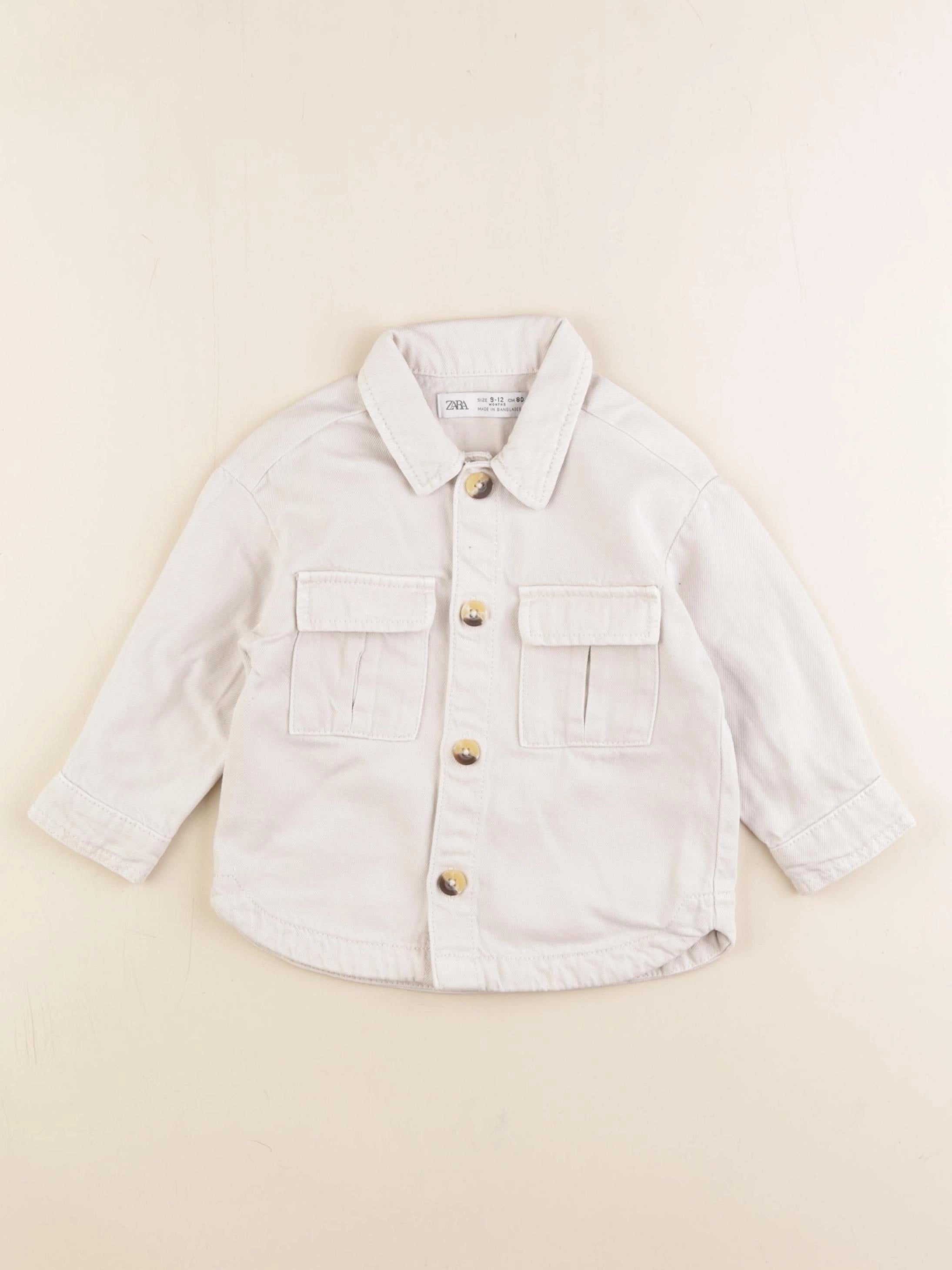 Zara - chemise imprimé au dos beige - 9/12 mois