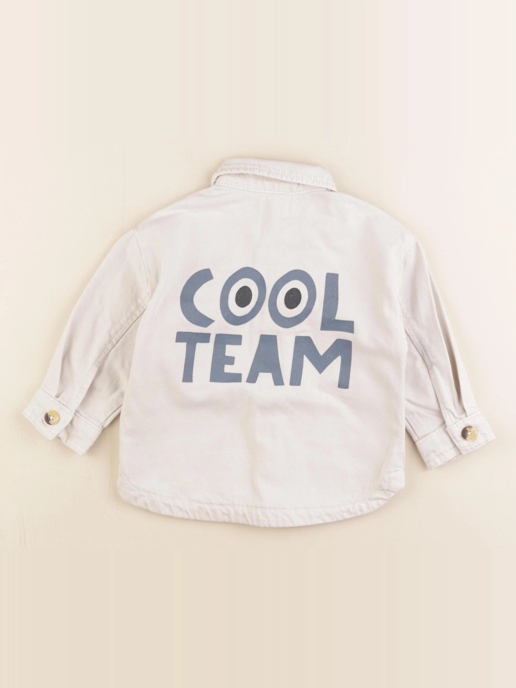 Zara - chemise imprimé au dos beige - 9/12 mois