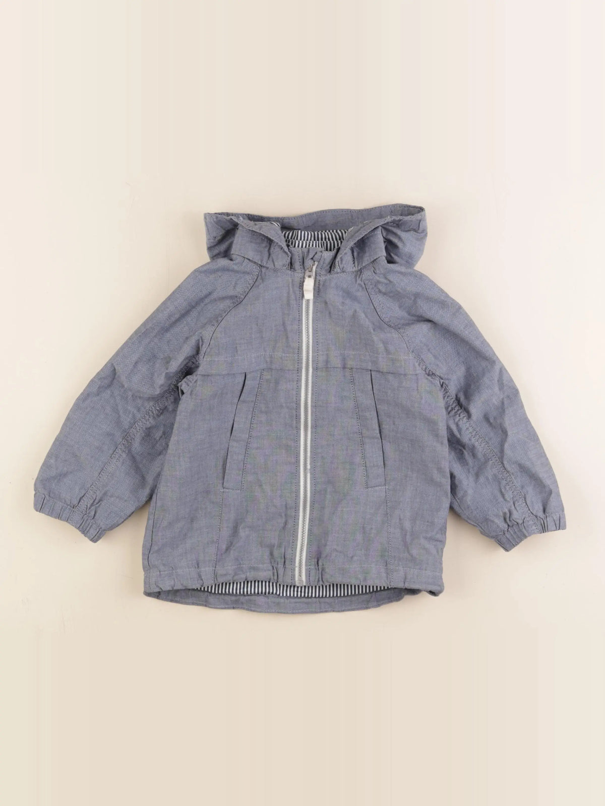 H&M - imperméable bleu - 12/18 mois