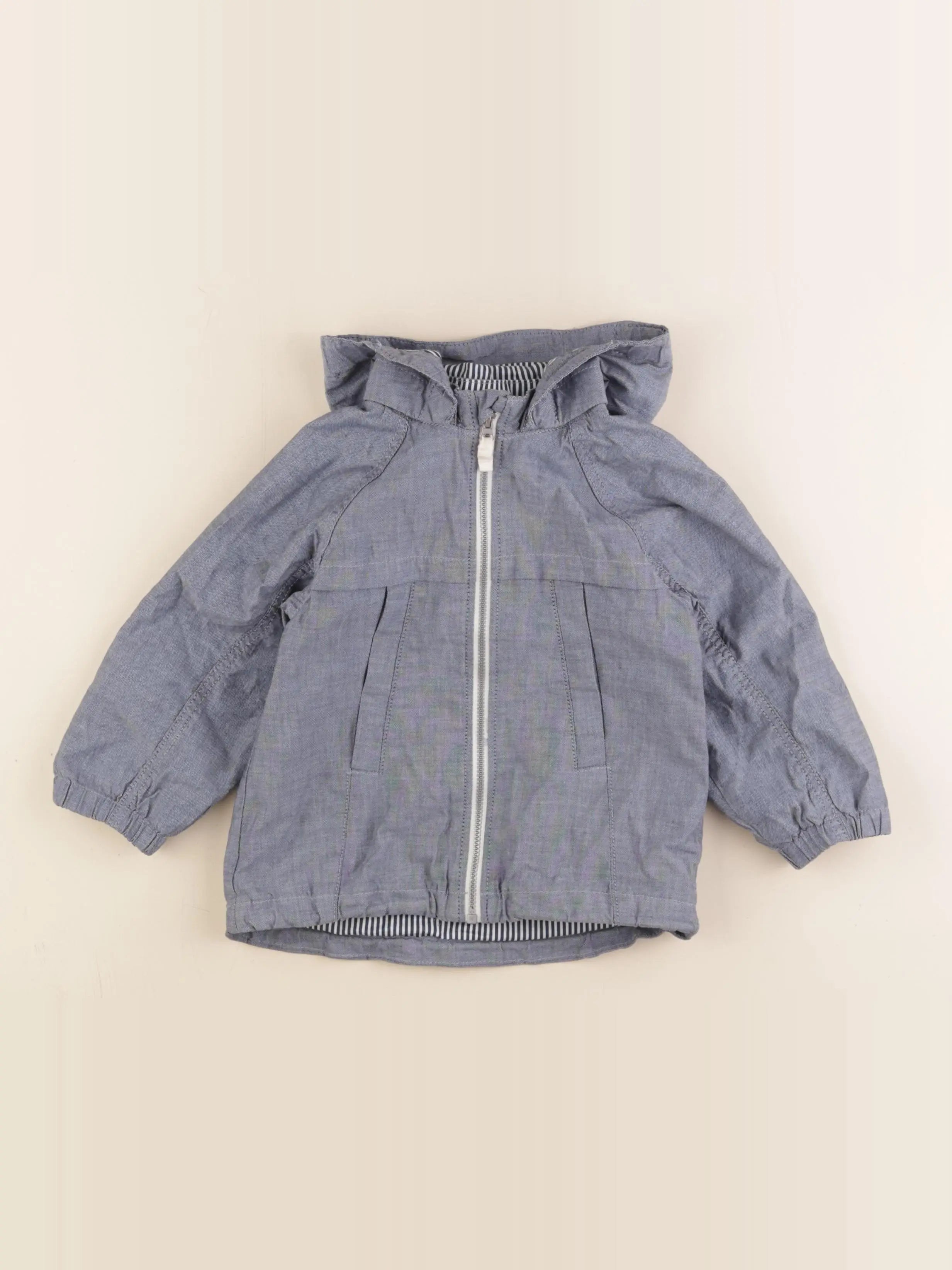 H&M - imperméable bleu - 12/18 mois