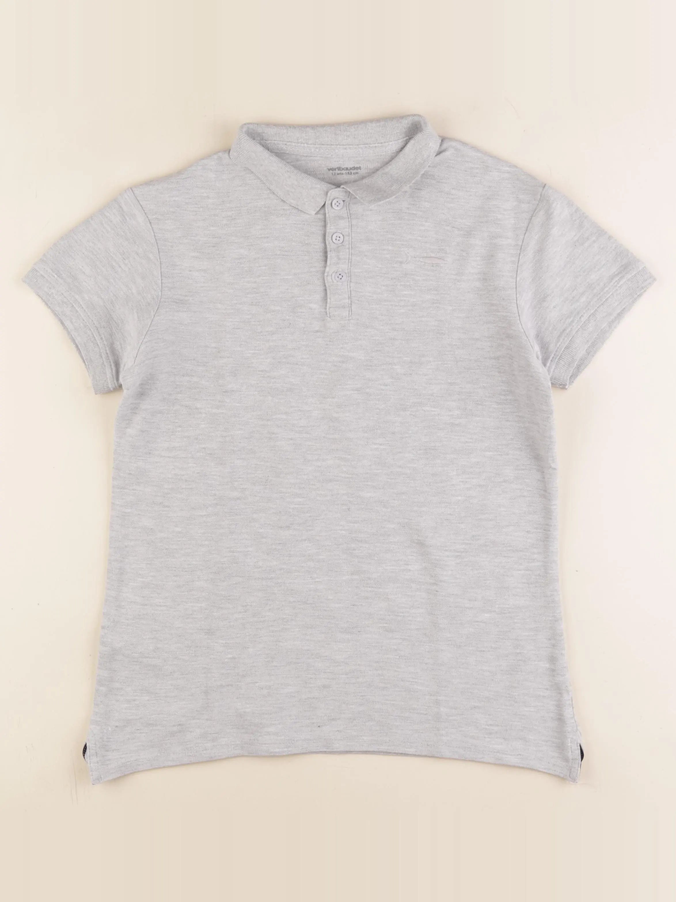 Vertbaudet - polo gris - 12 ans