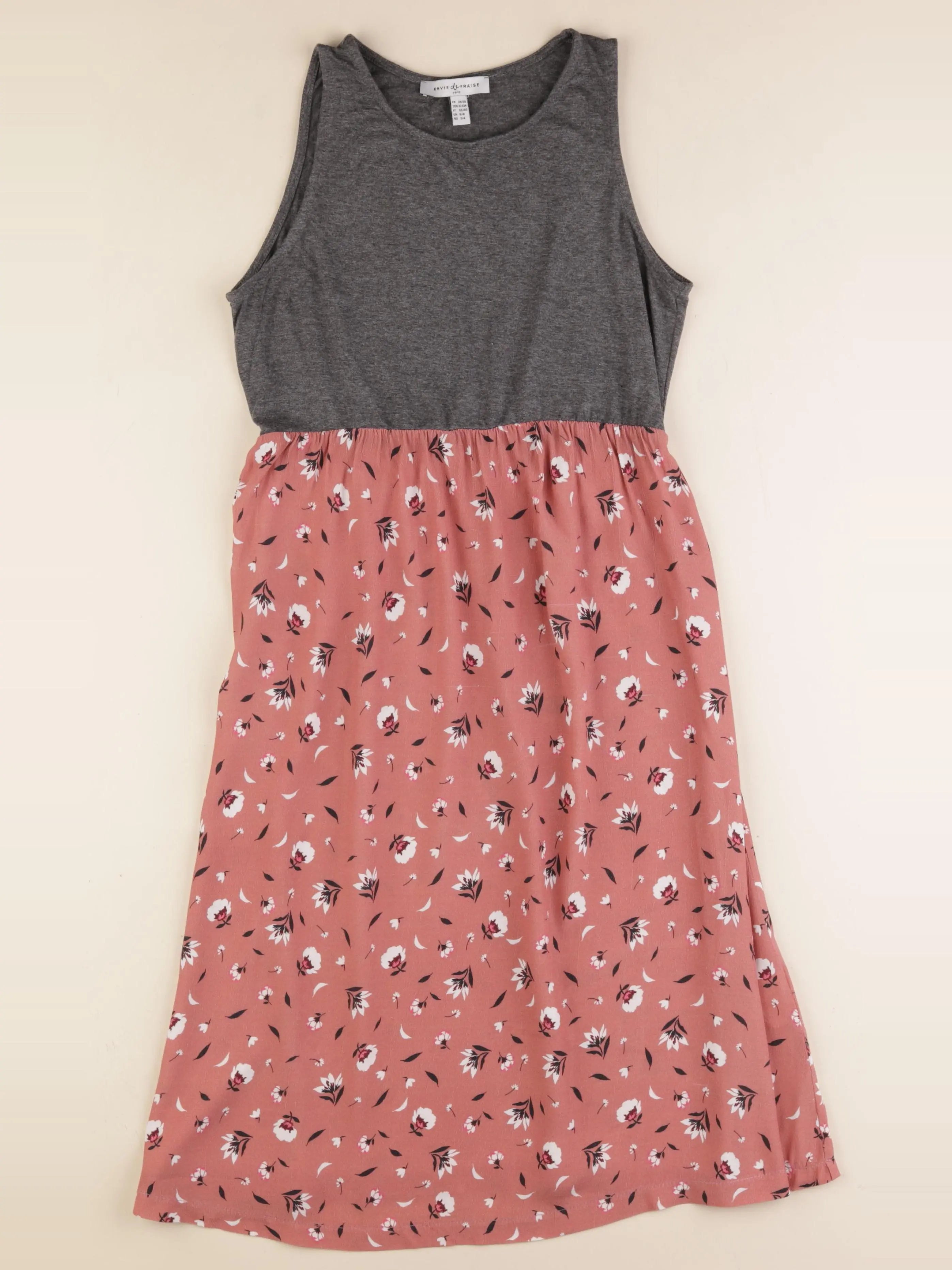 Envie de fraise - robe grossesse gris, rose - 34 à 36