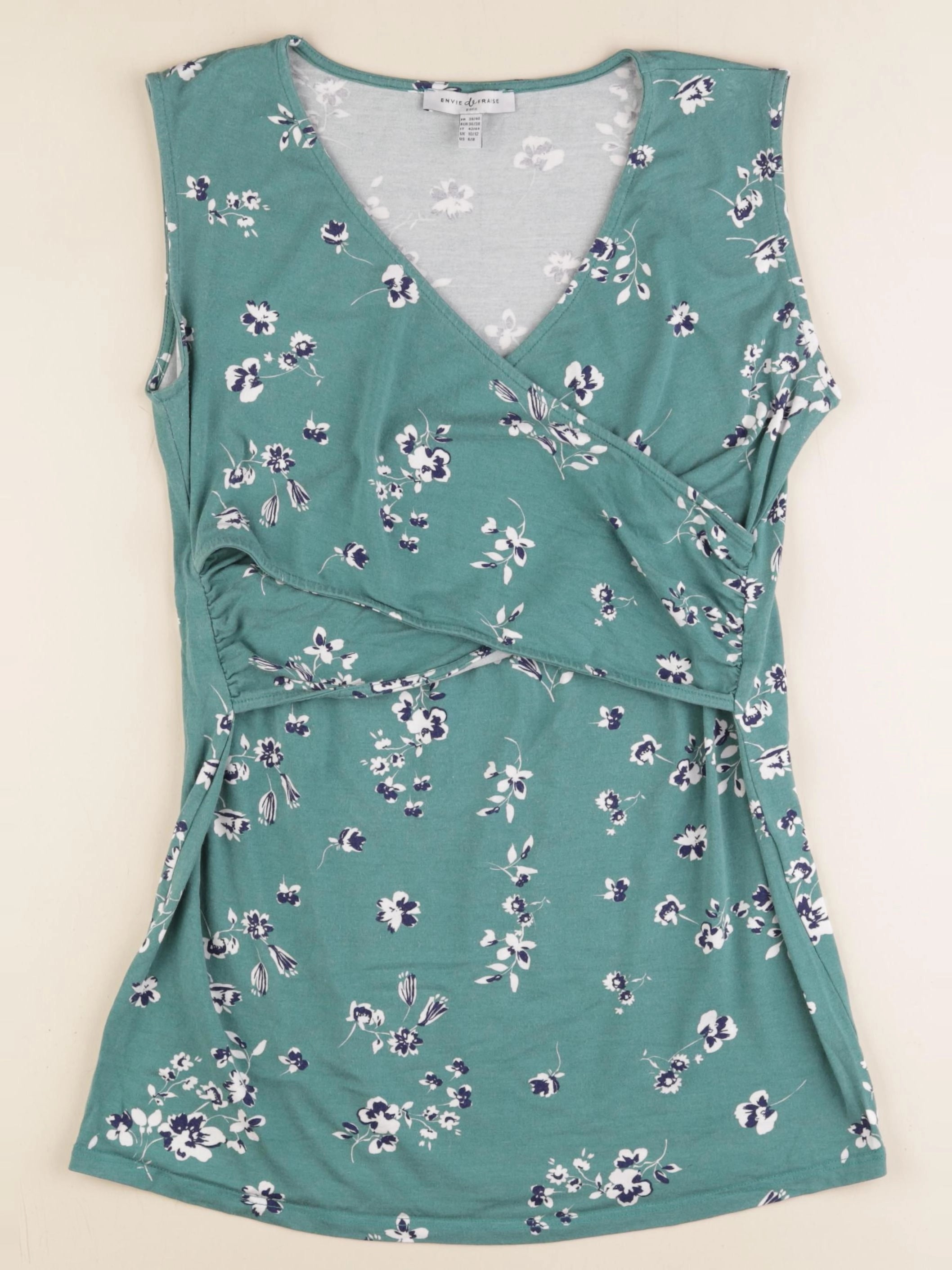 Envie de fraise - débardeur grossesse, allaitement vert - 38 à 40