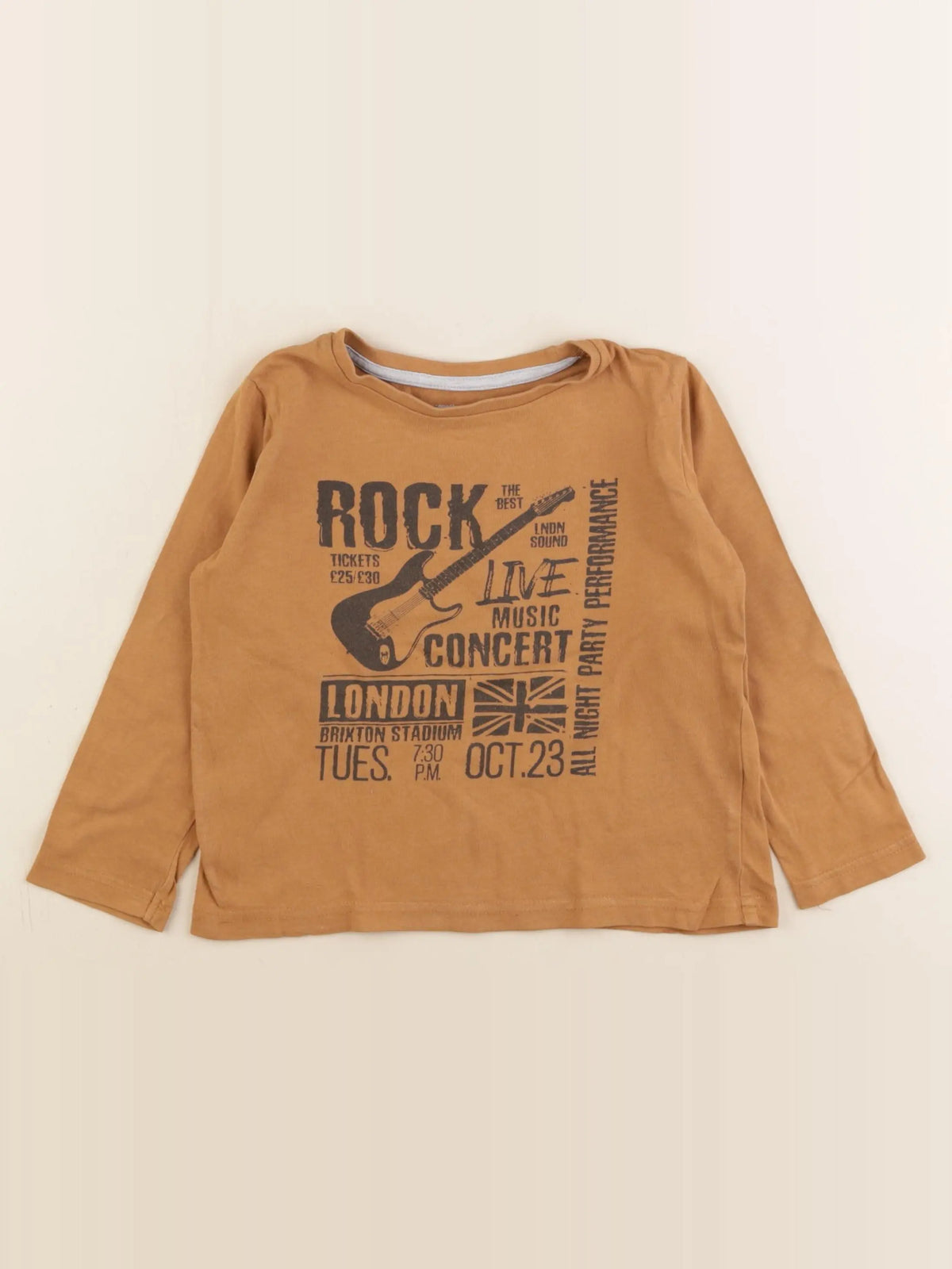 Vertbaudet - tee-shirt marron - 4 ans