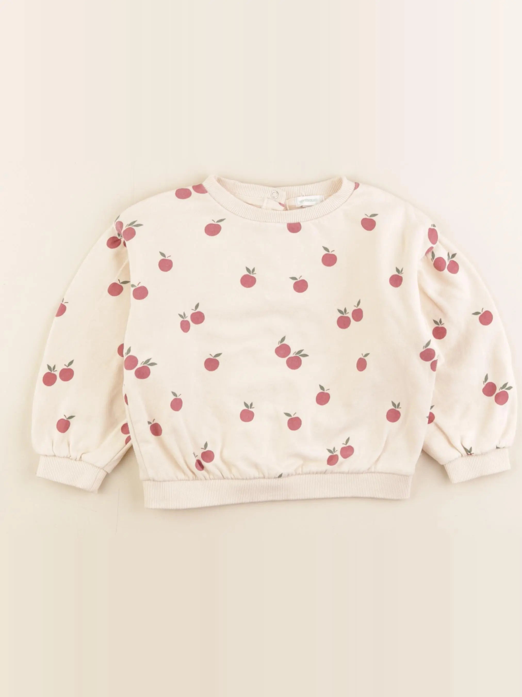 Vertbaudet - sweat rouge - 24 mois