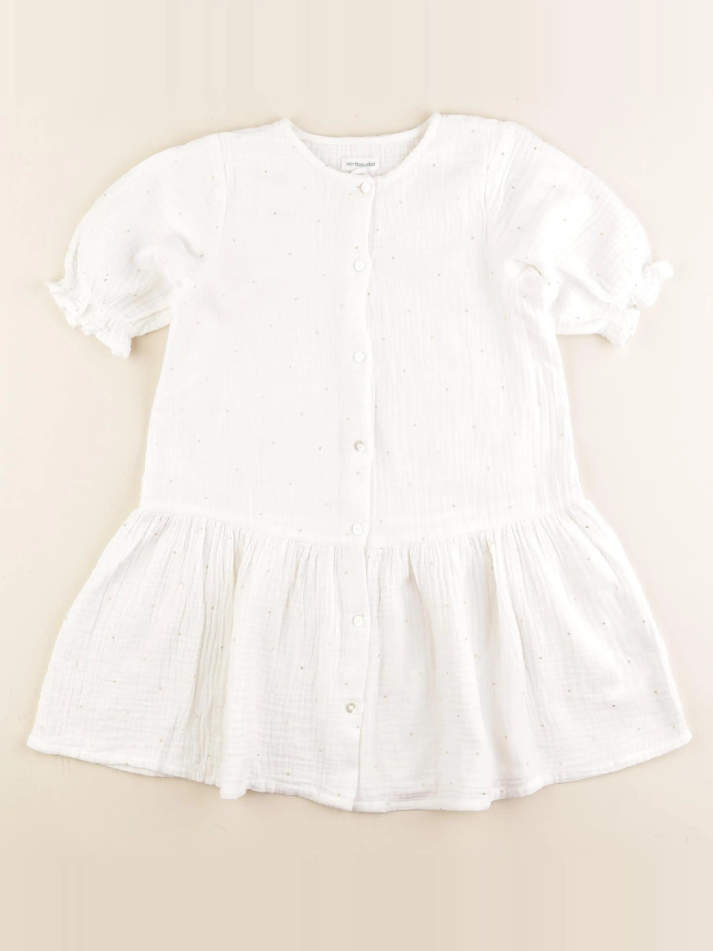 Vertbaudet - robe blanc - 7 ans