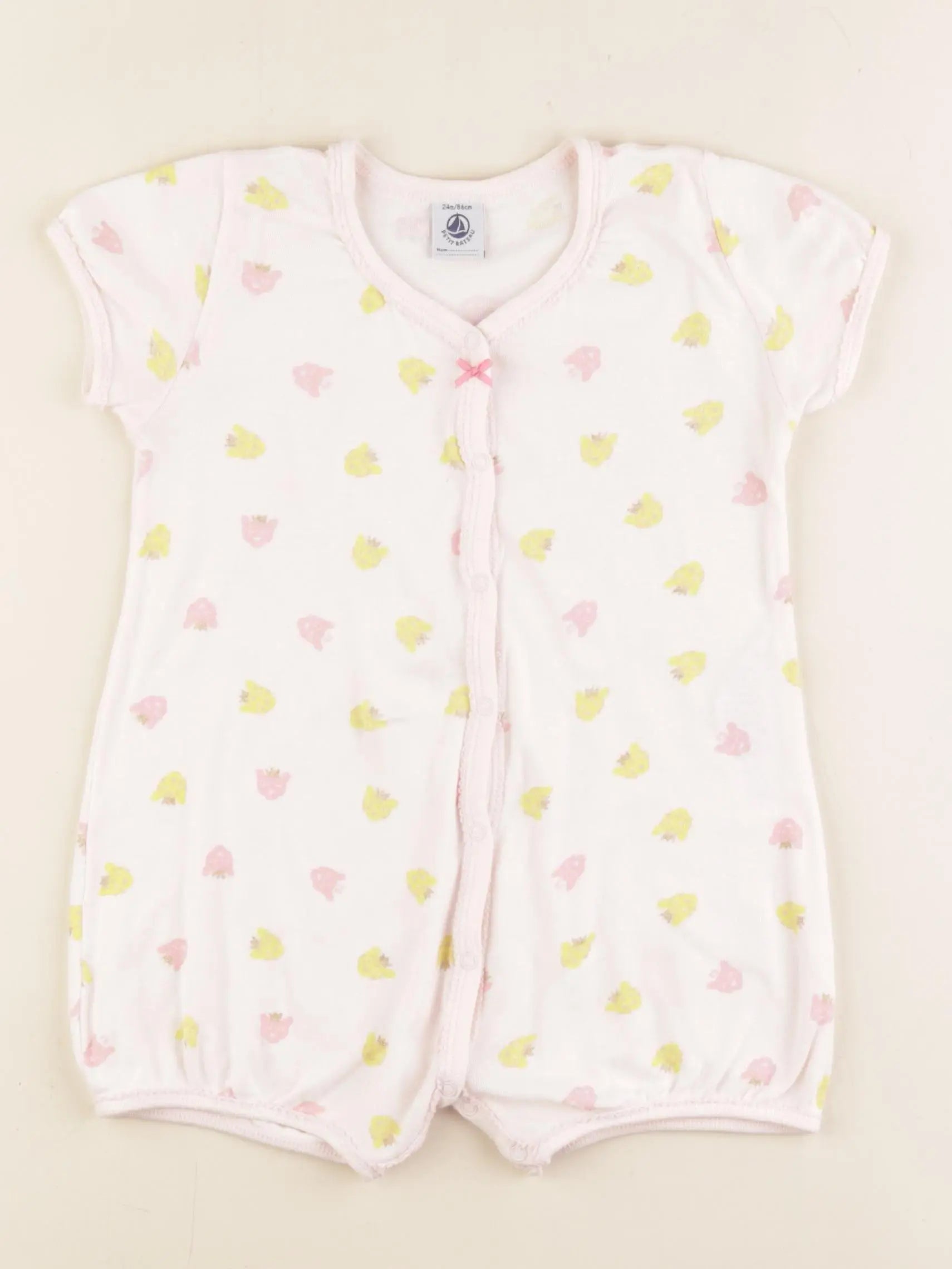 Petit Bateau - pyjama coton rose - 24 mois