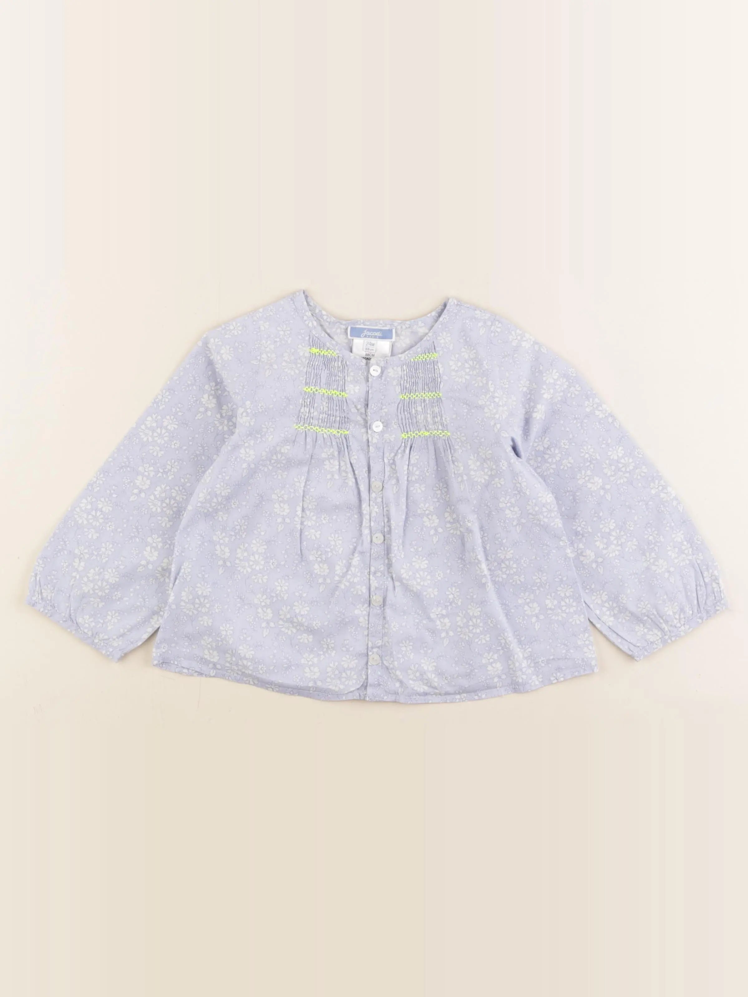 Jacadi - blouse liberty bleu - 24 mois