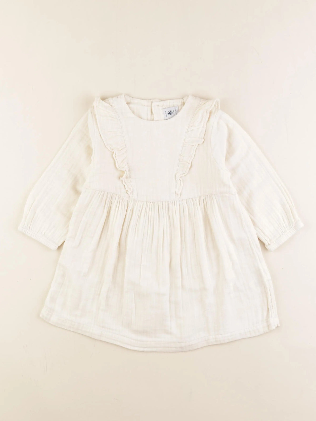 Petit Bateau - robe beige - 24 mois
