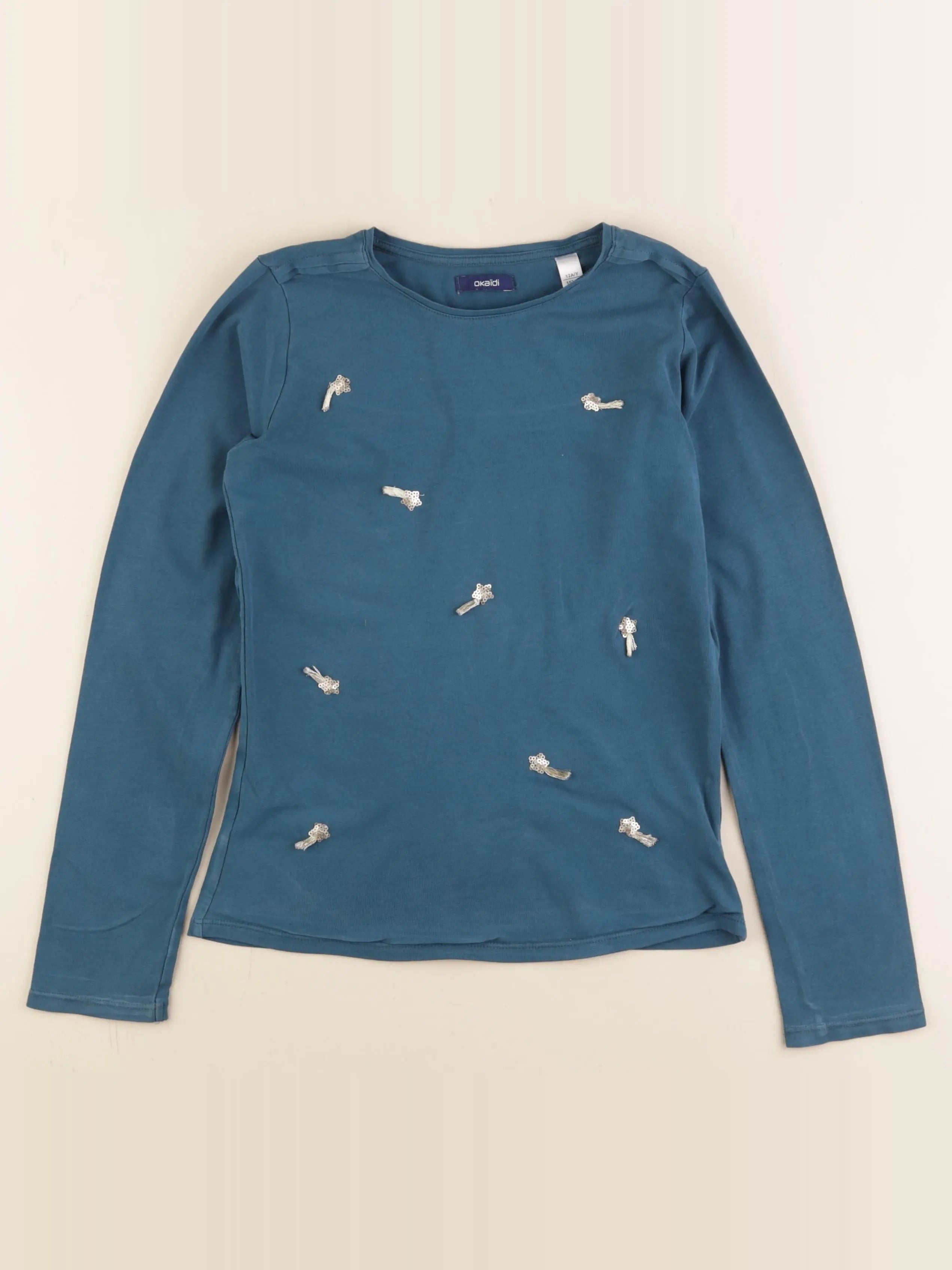 Okaidi - tee-shirt bleu - 12 ans