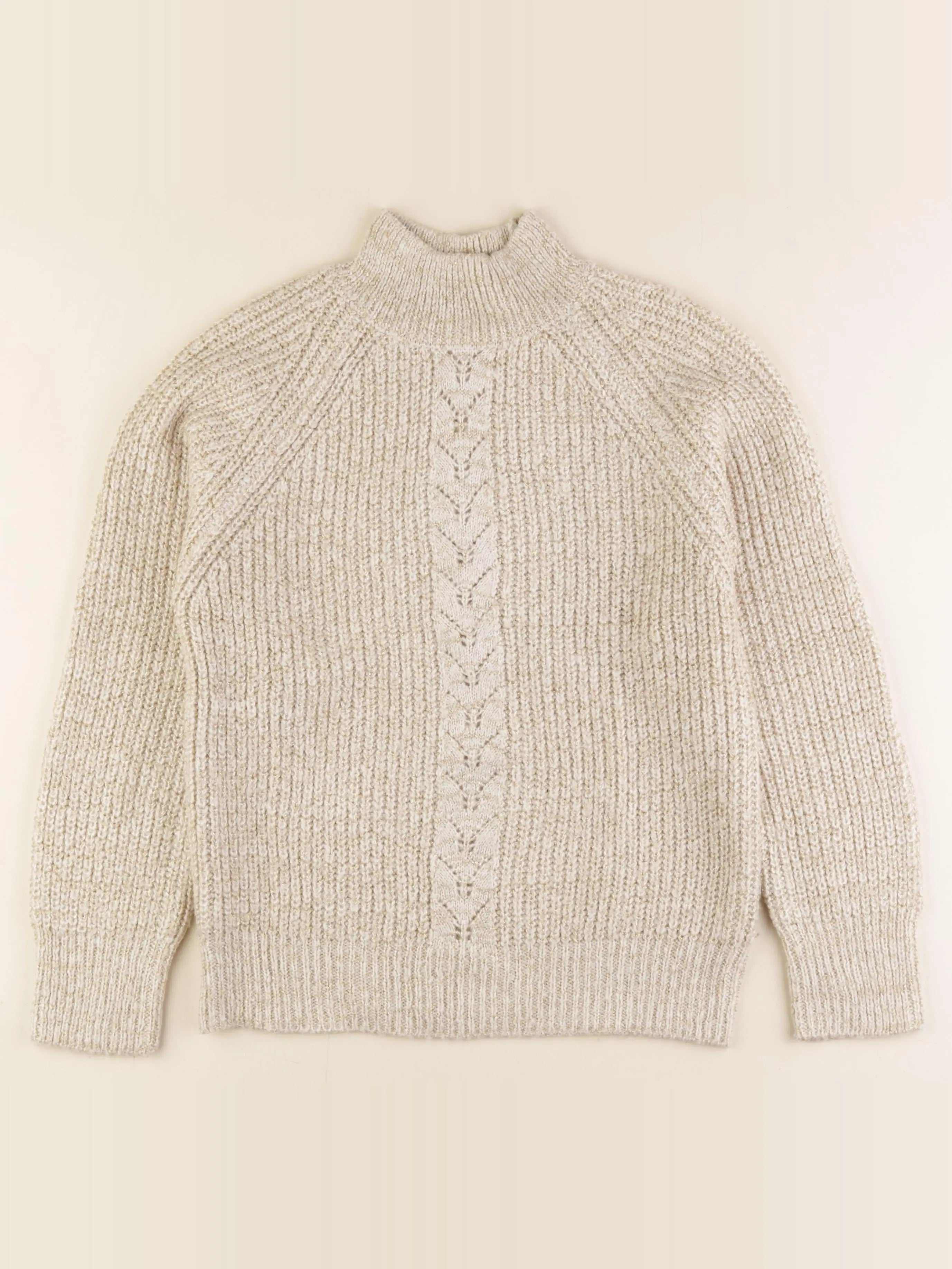 Monoprix - pull beige, or - 14 ans