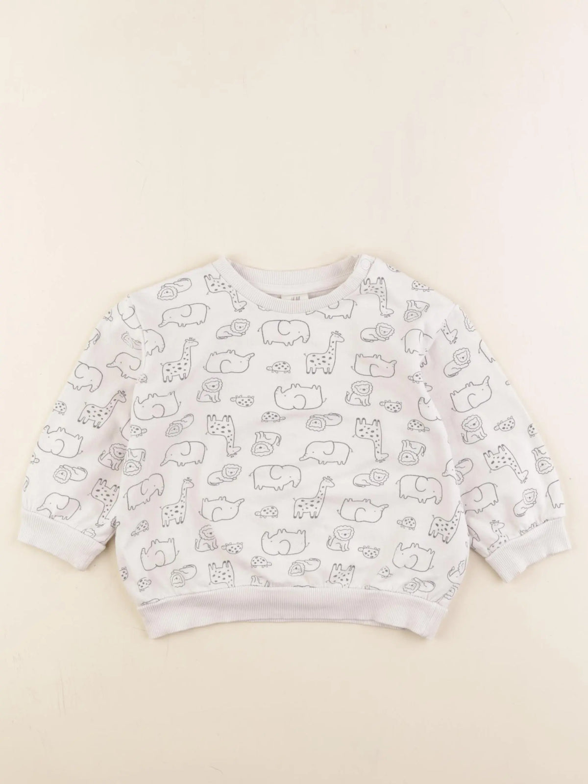 H&M - sweat blanc - 9/12 mois