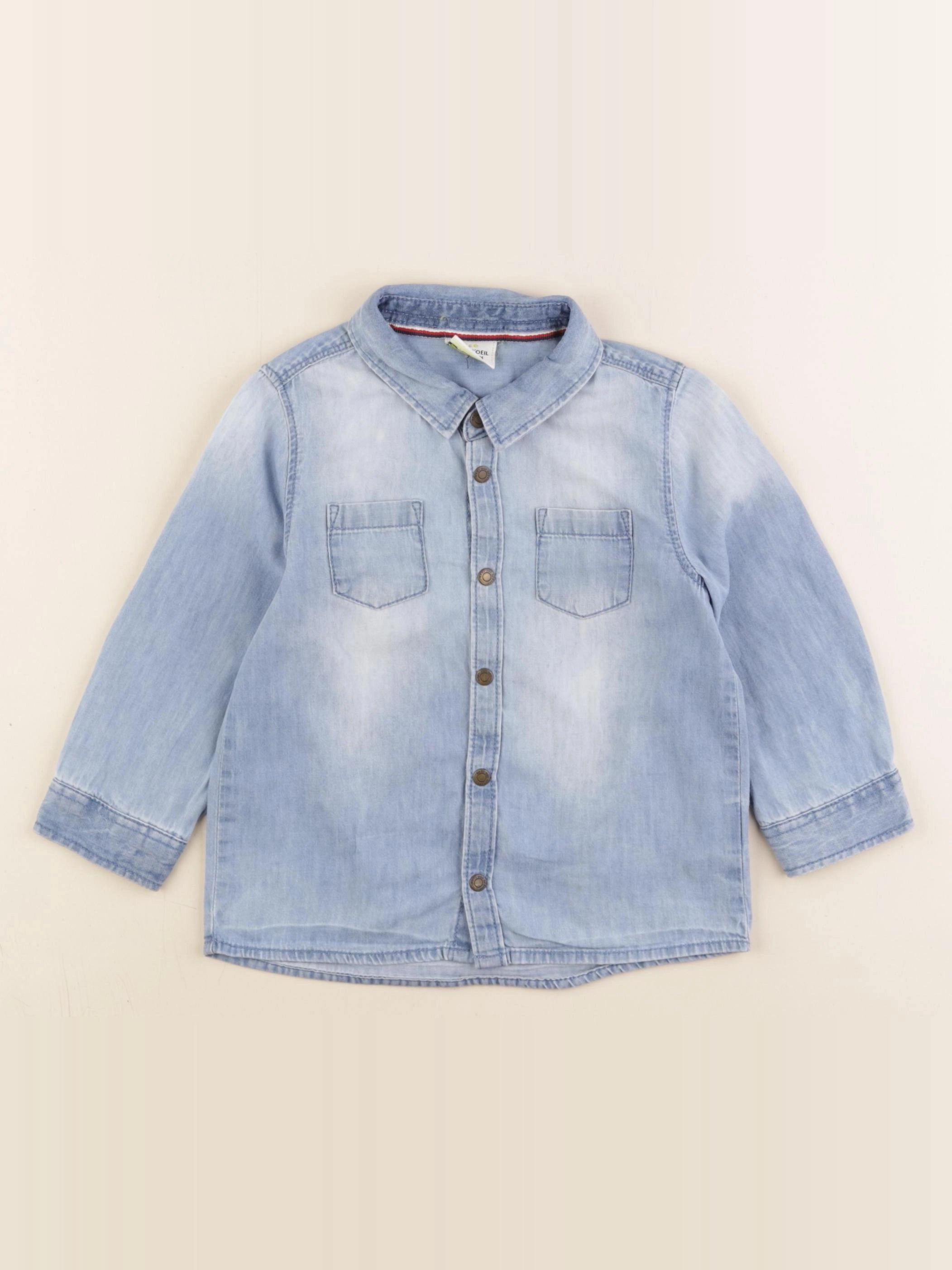 Tape à l'oeil - chemise bleu - 24 mois