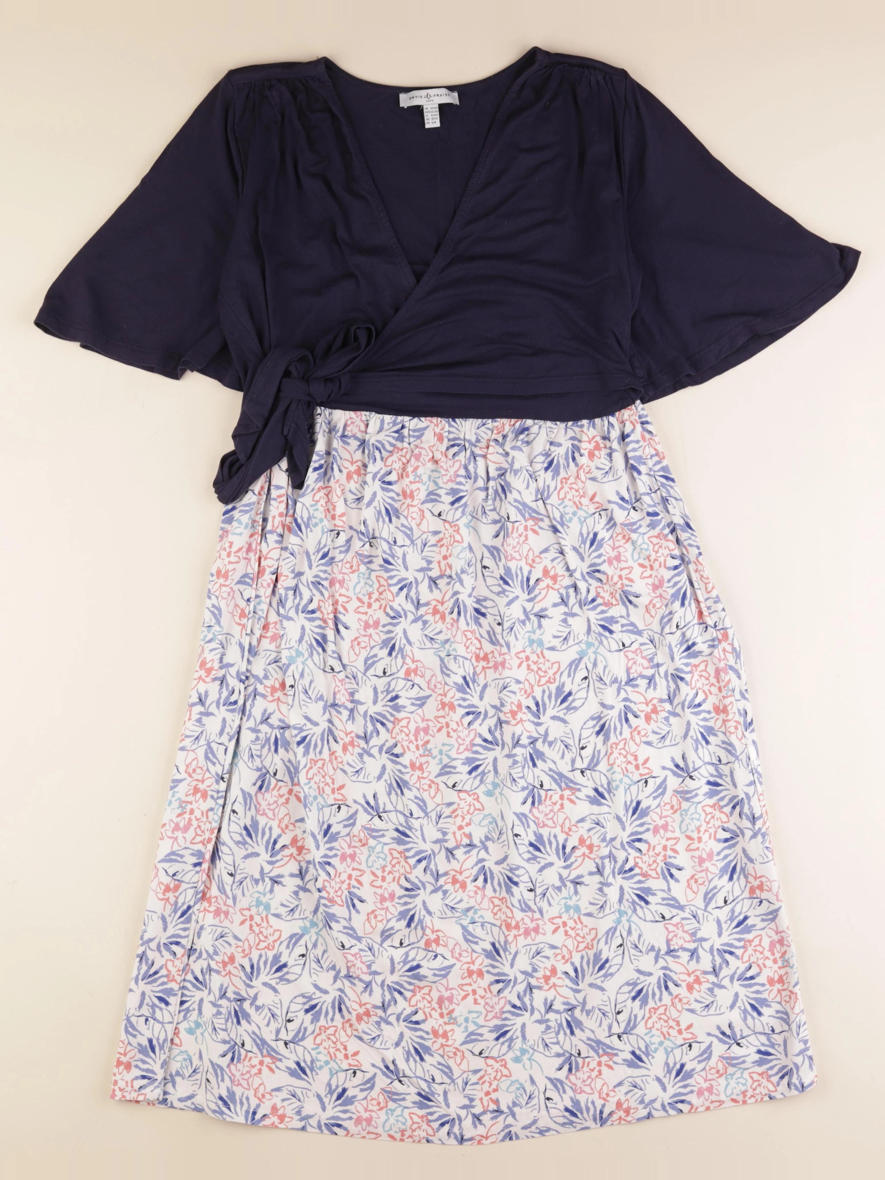 Envie de fraise - robe allaitement bleu, blanc - 38 à 40