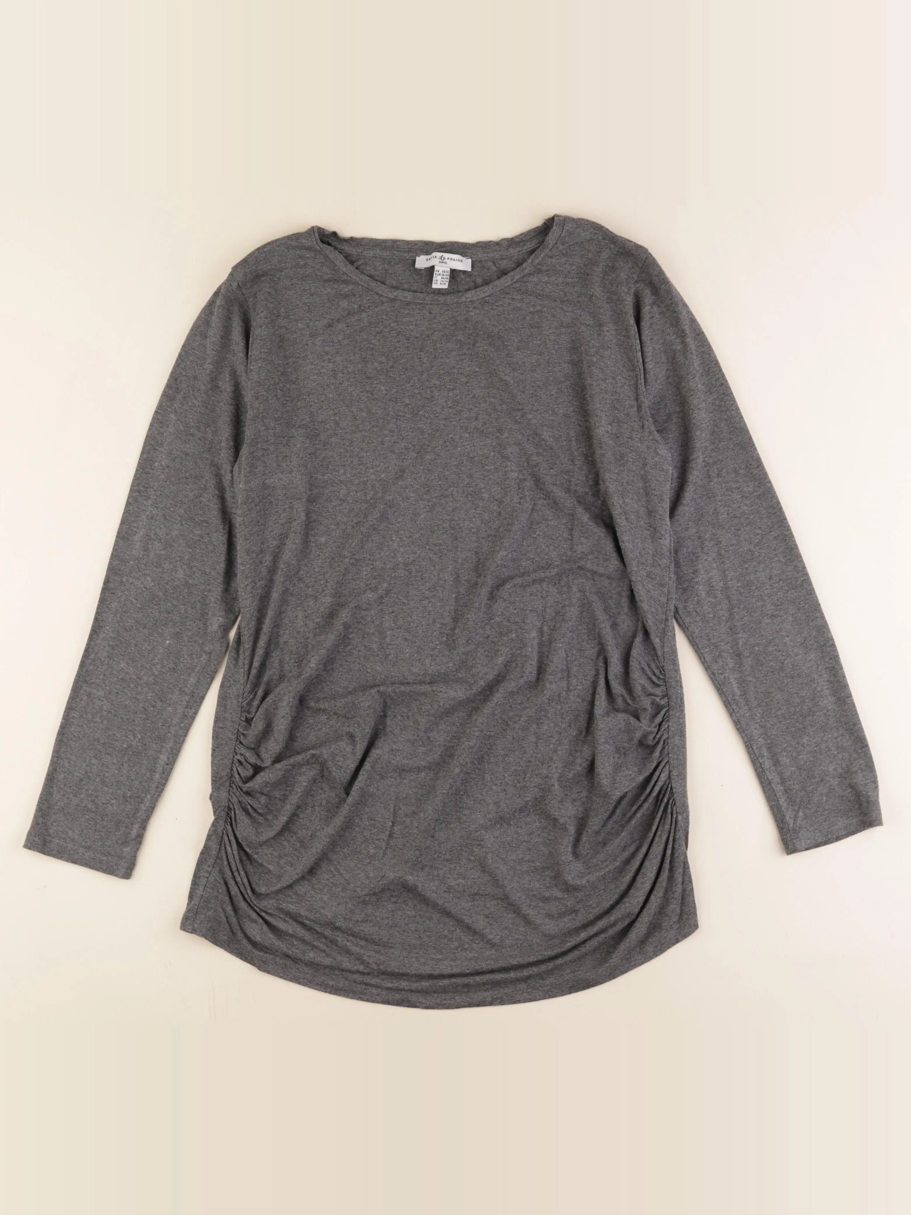 Envie de fraise - tee-shirt grossesse gris - 40 à 42