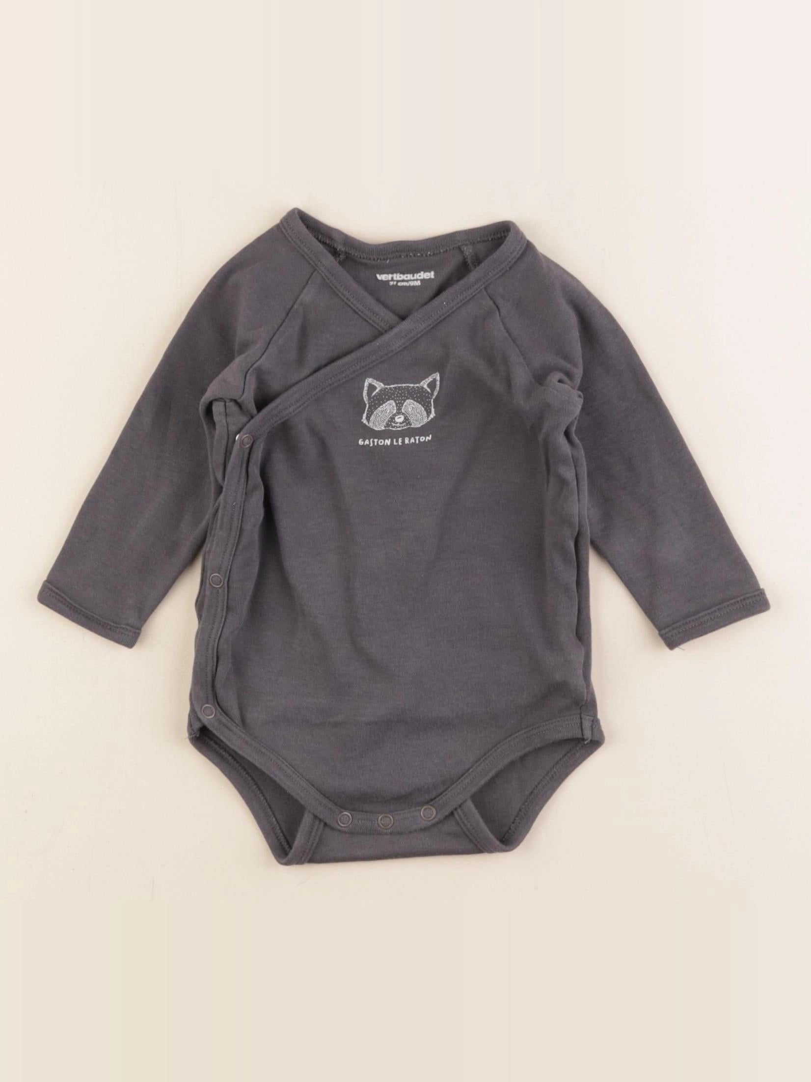 Vertbaudet - body gris - 9 mois
