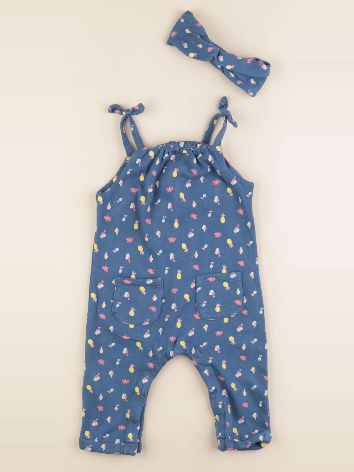 Vertbaudet - combinaison bleu - 3 mois