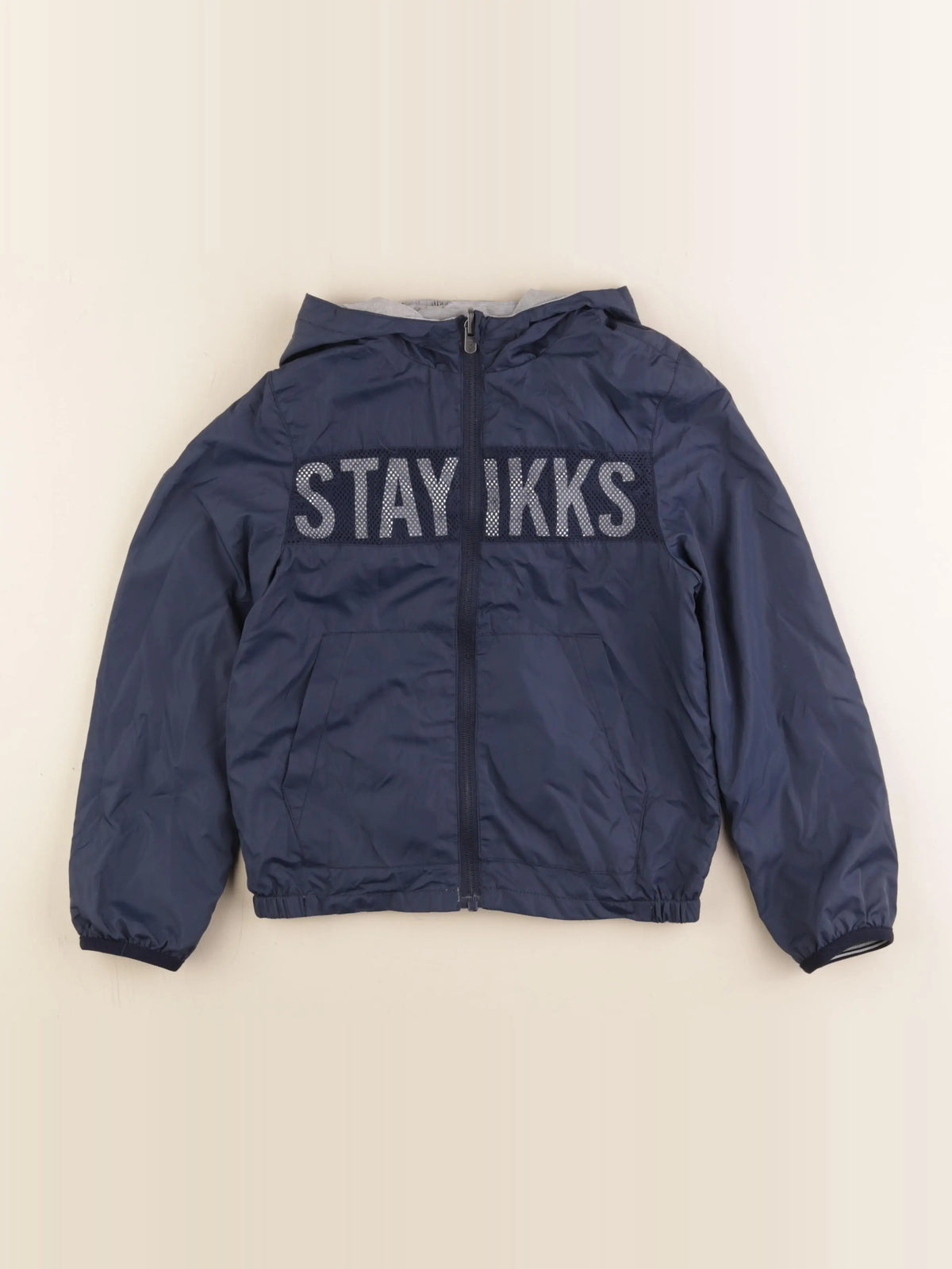 IKKS - coupe-vent réversible bleu, gris - 8 ans