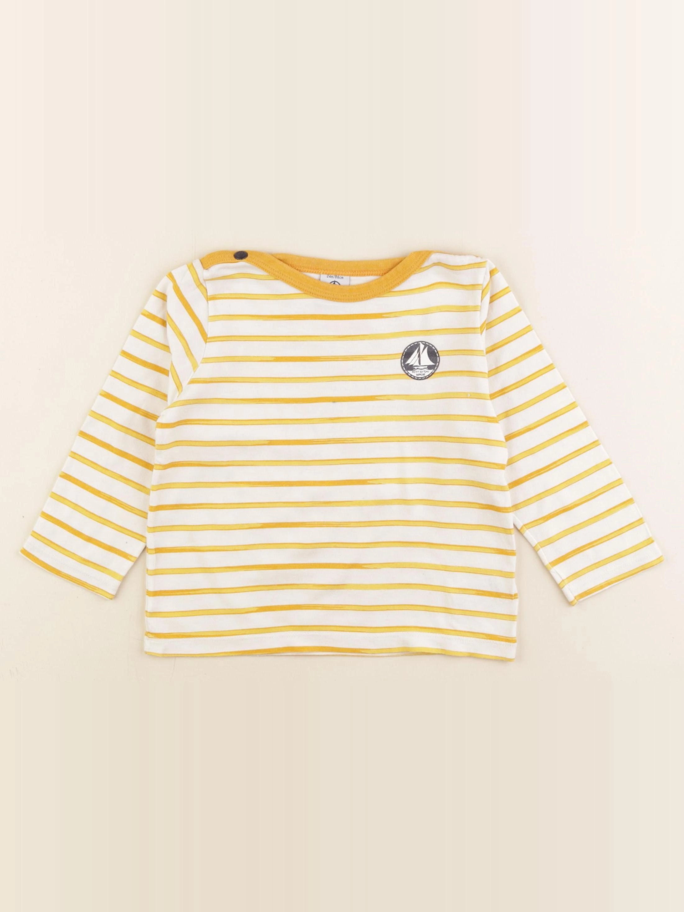 Petit Bateau - tee-shirt jaune - 24 mois