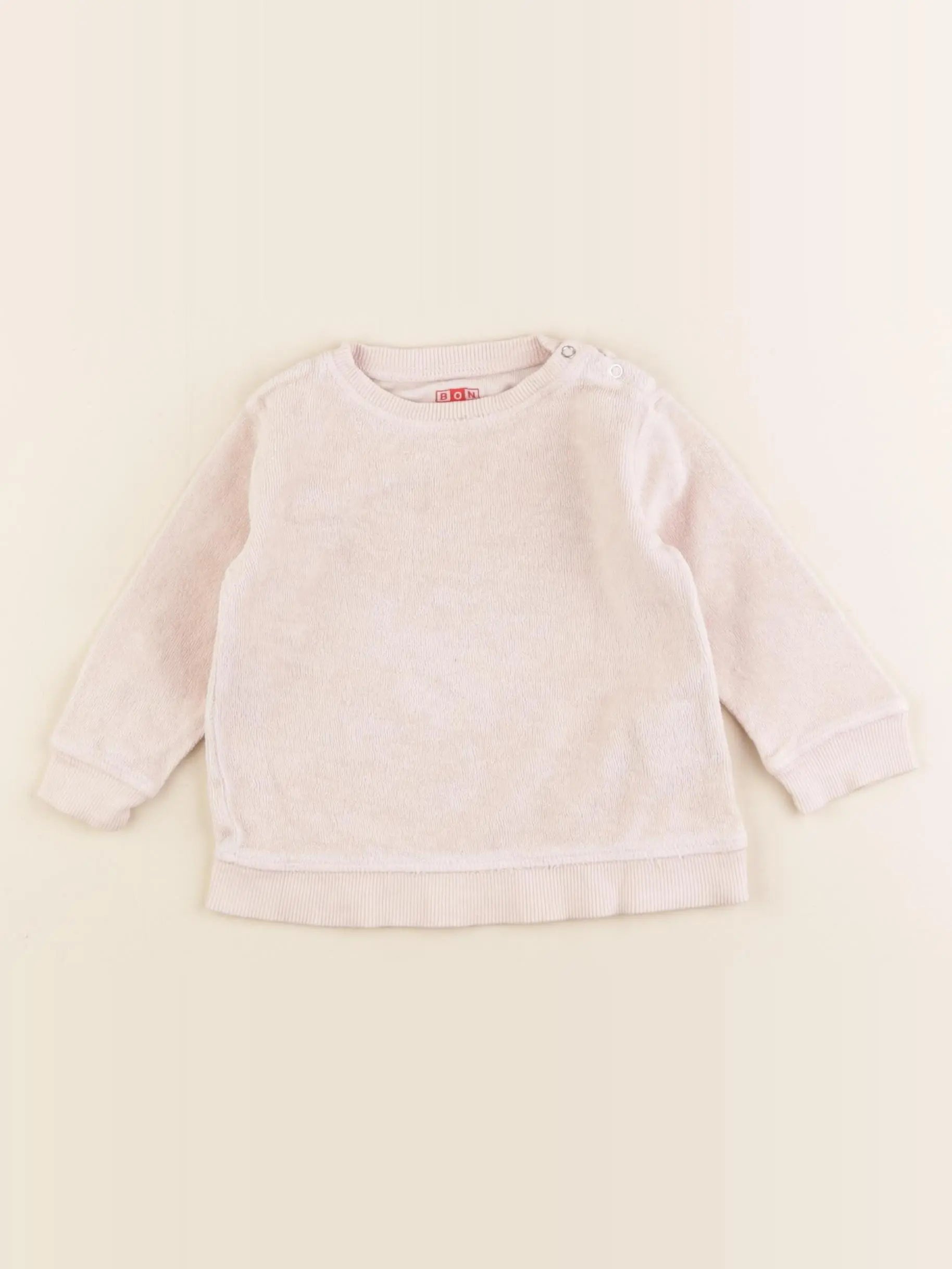 Bonton - sweat rose - 12 mois