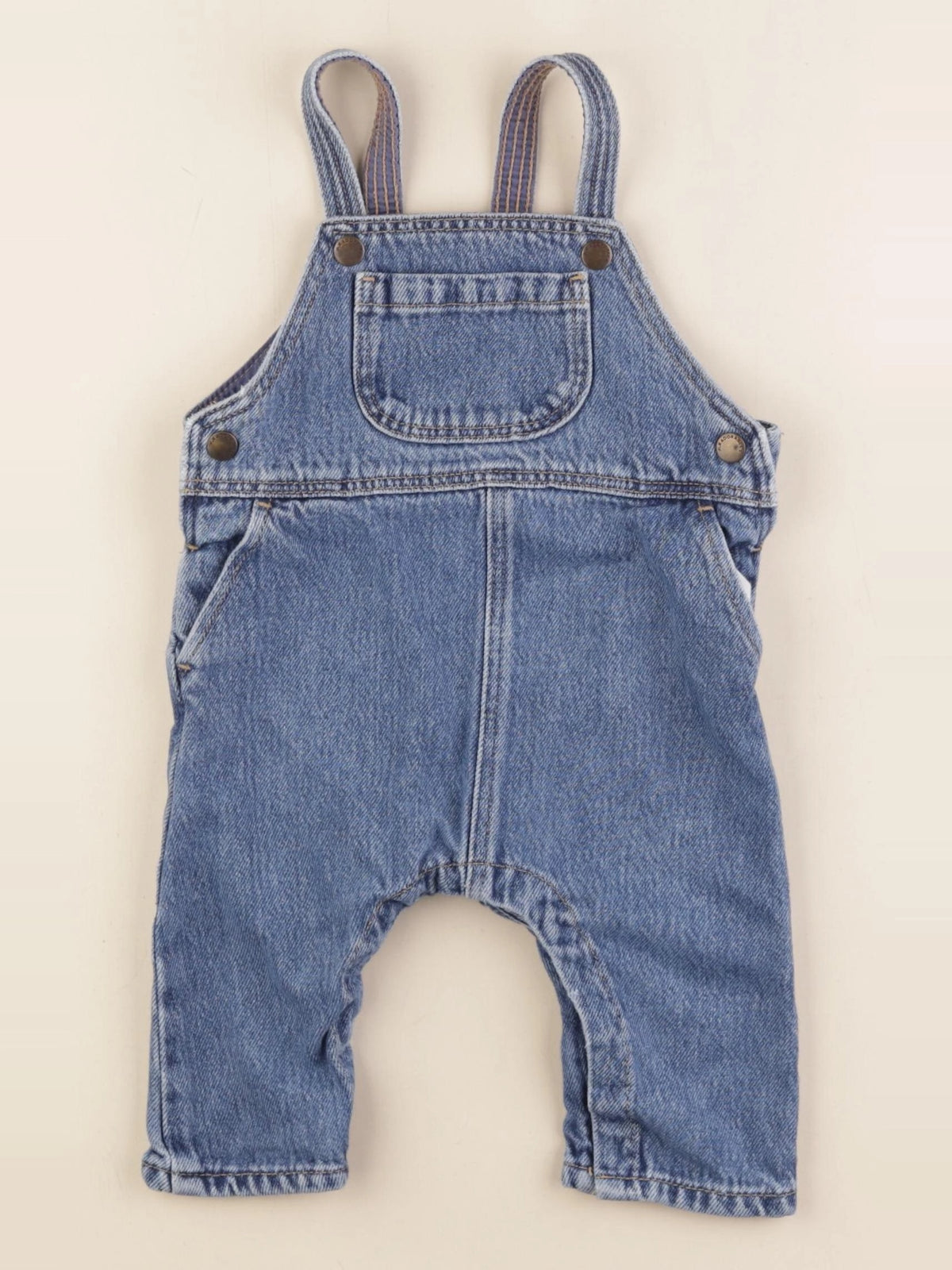 H&M - salopette bleu - 6/9 mois