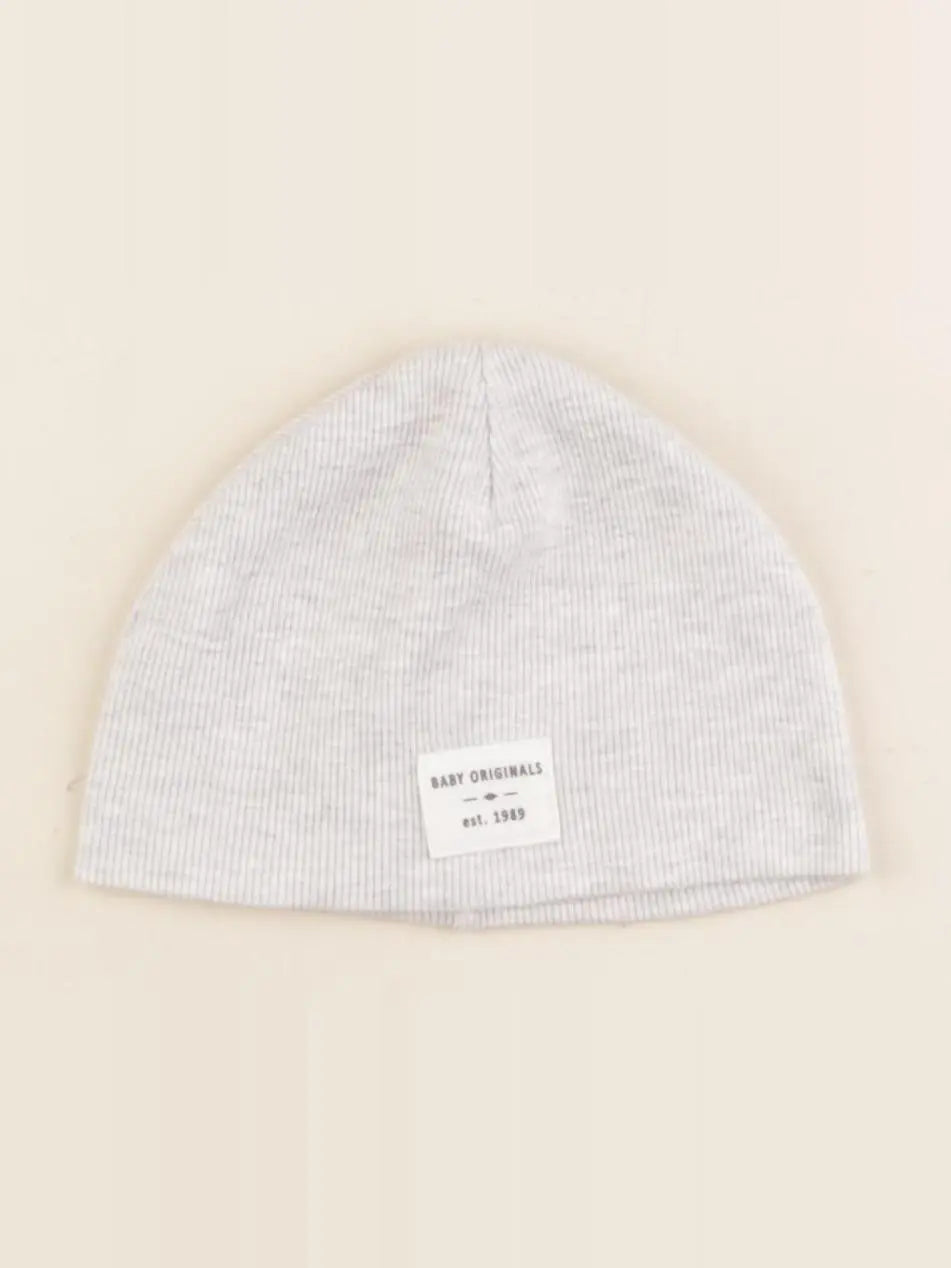 H&M - bonnet gris - 3/6 mois