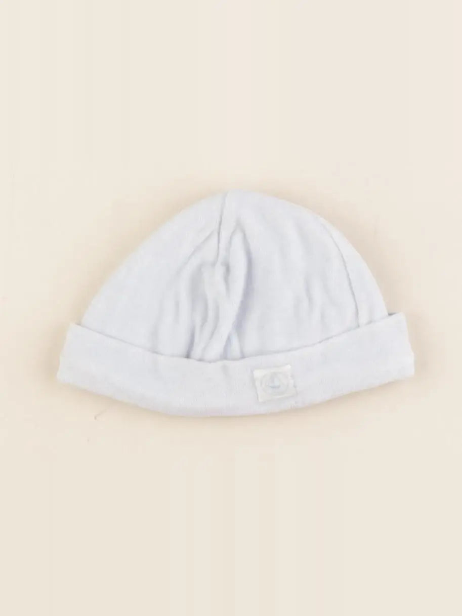 Petit Bateau - bonnet de naissance bleu - 1 mois