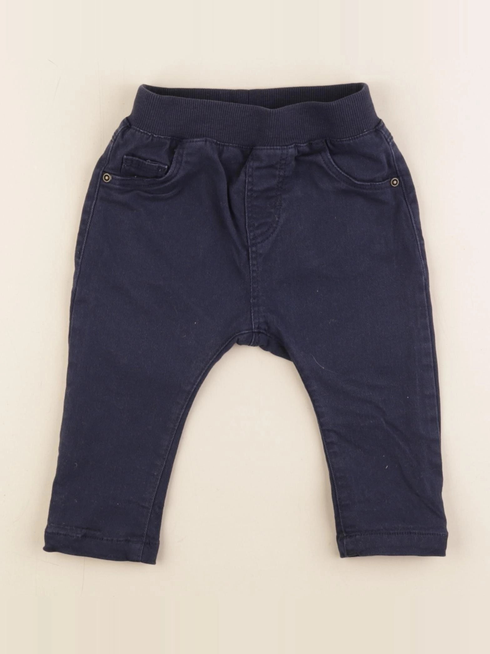 H&M - pantalon bleu - 4/6 mois