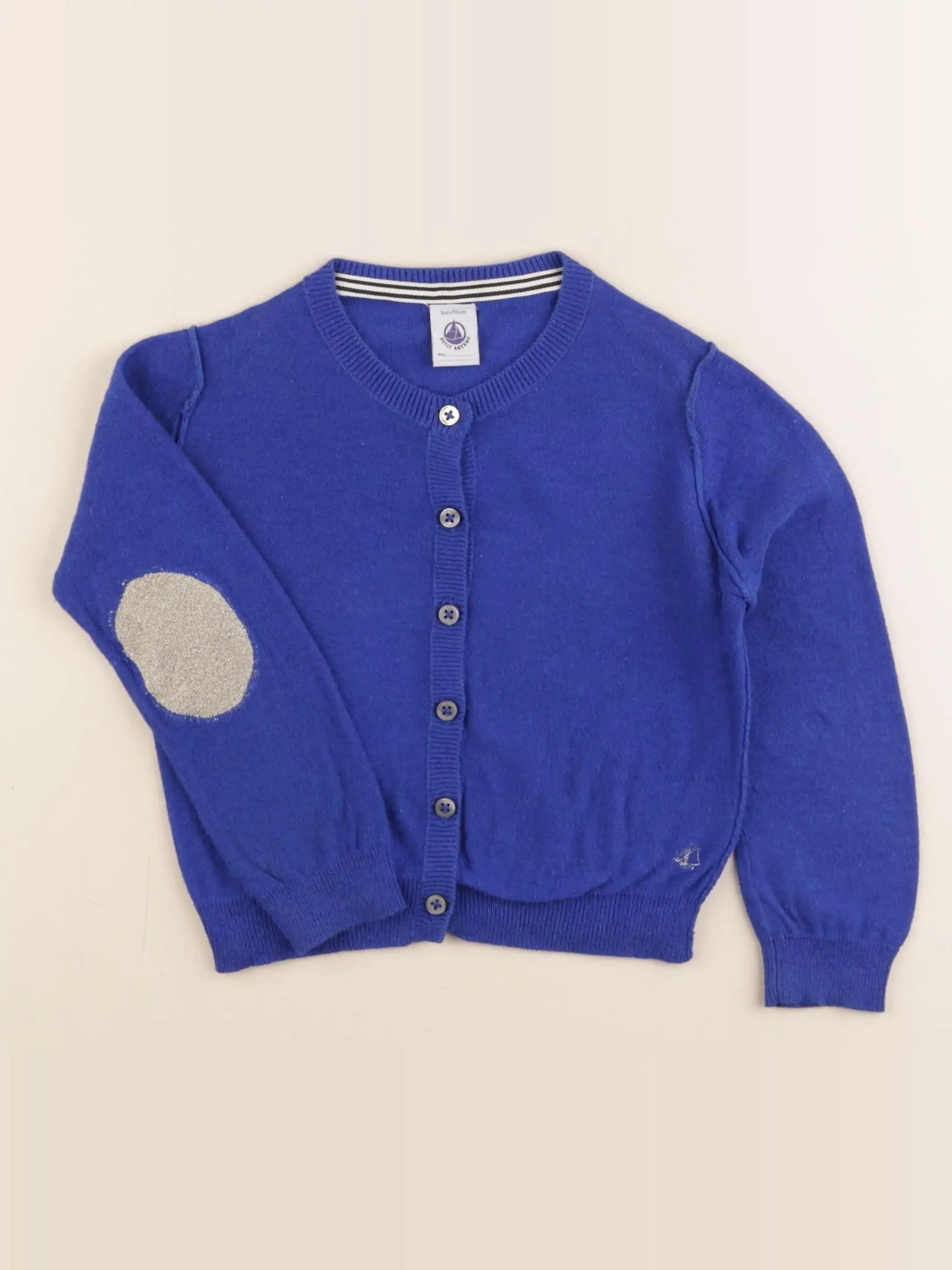 Petit Bateau - gilet bleu - 3 ans