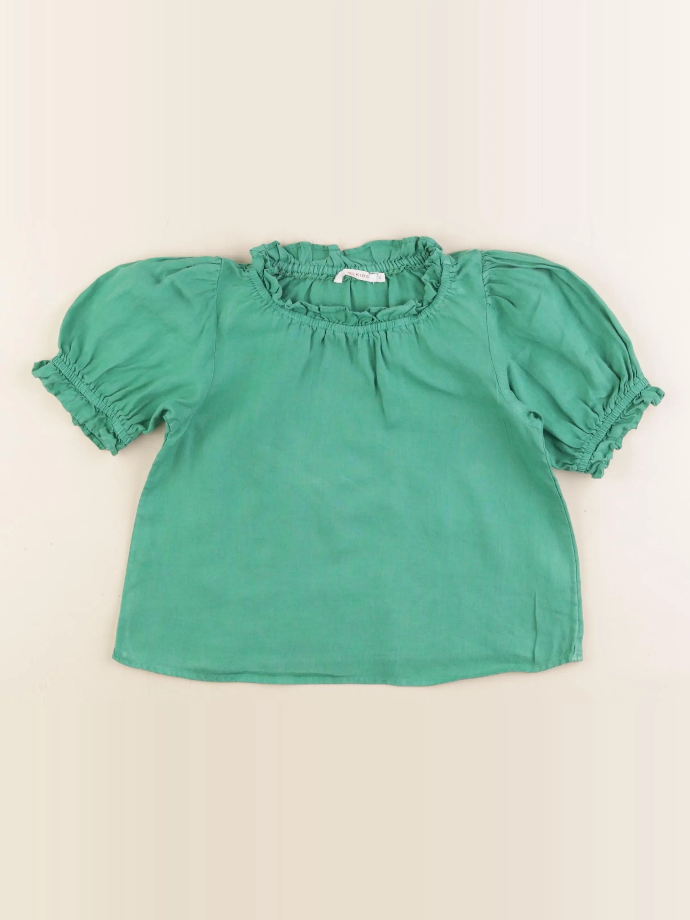 Monoprix - blouse vert - 5 ans
