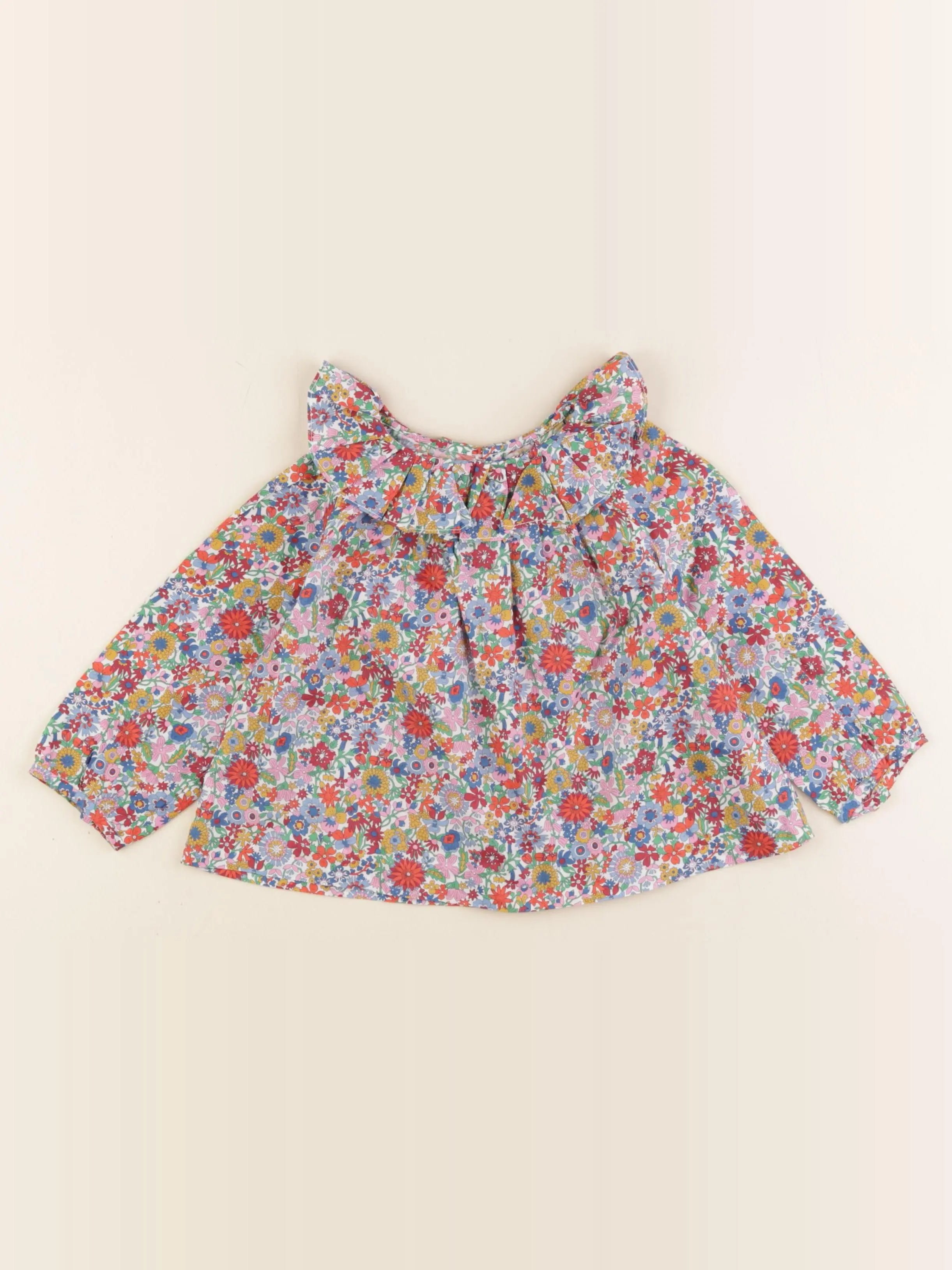 Jacadi - blouse liberty rouge - 24 mois