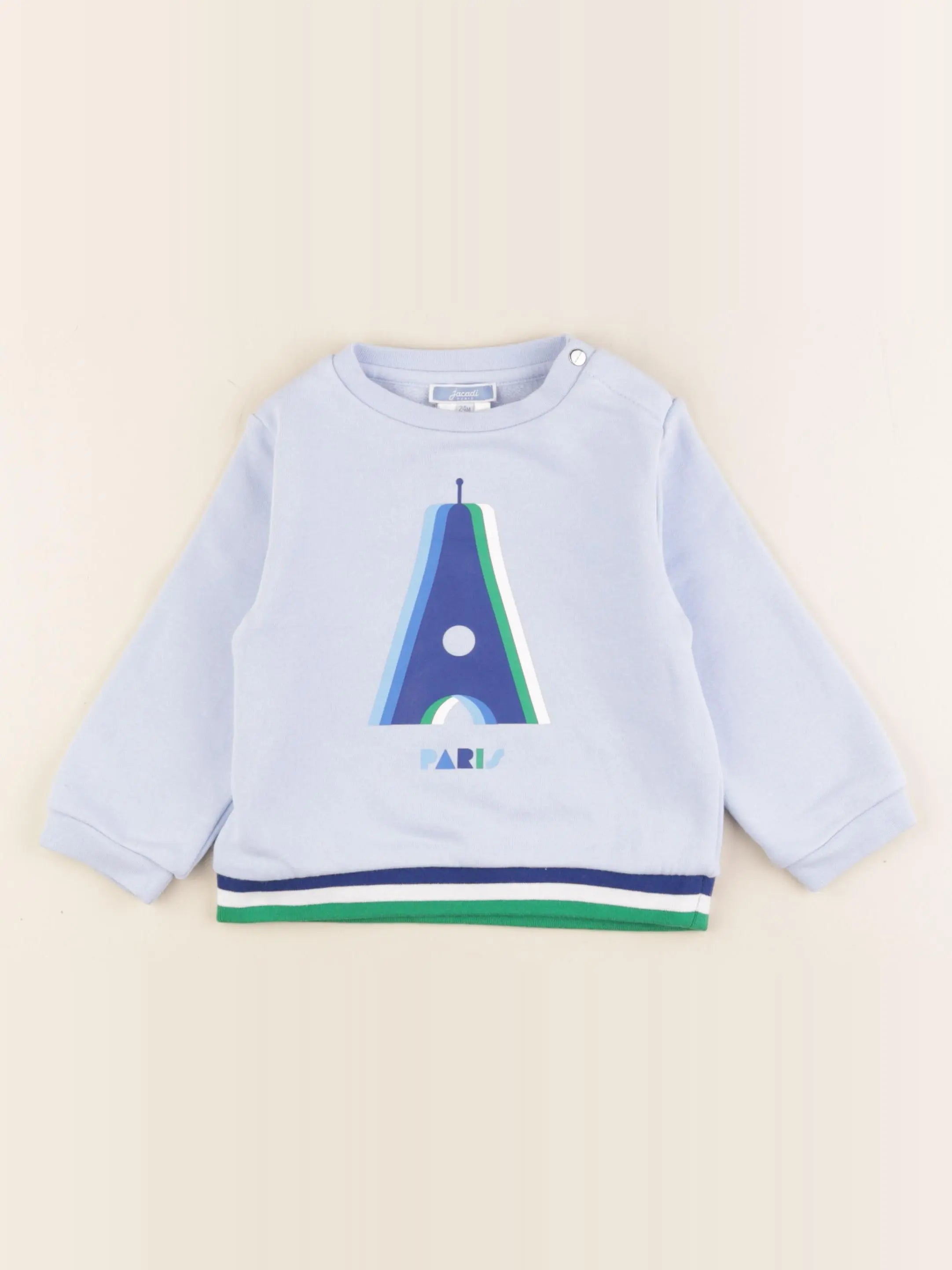 Jacadi - sweat bleu - 24 mois