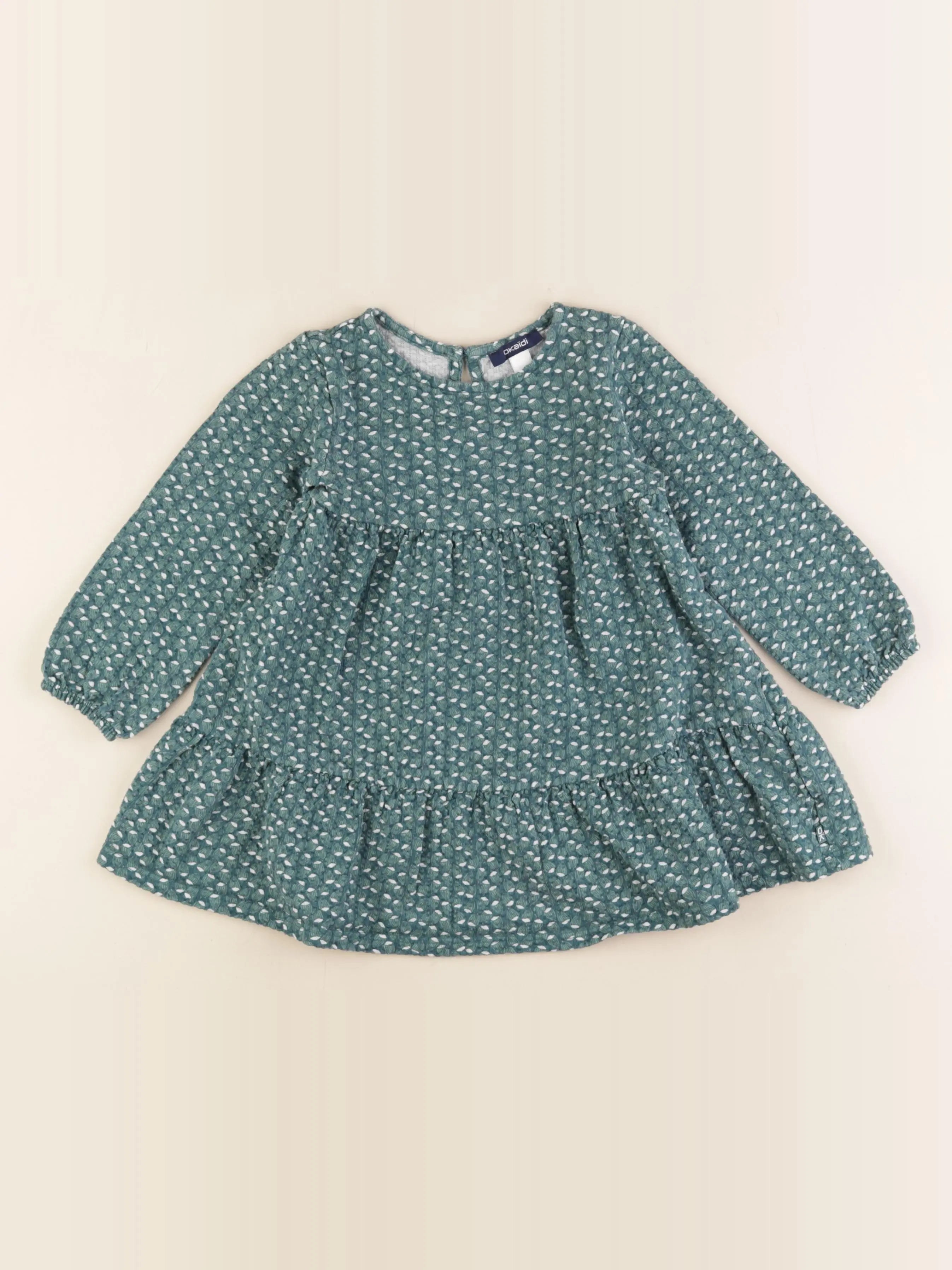 Okaidi - robe vert - 4 ans