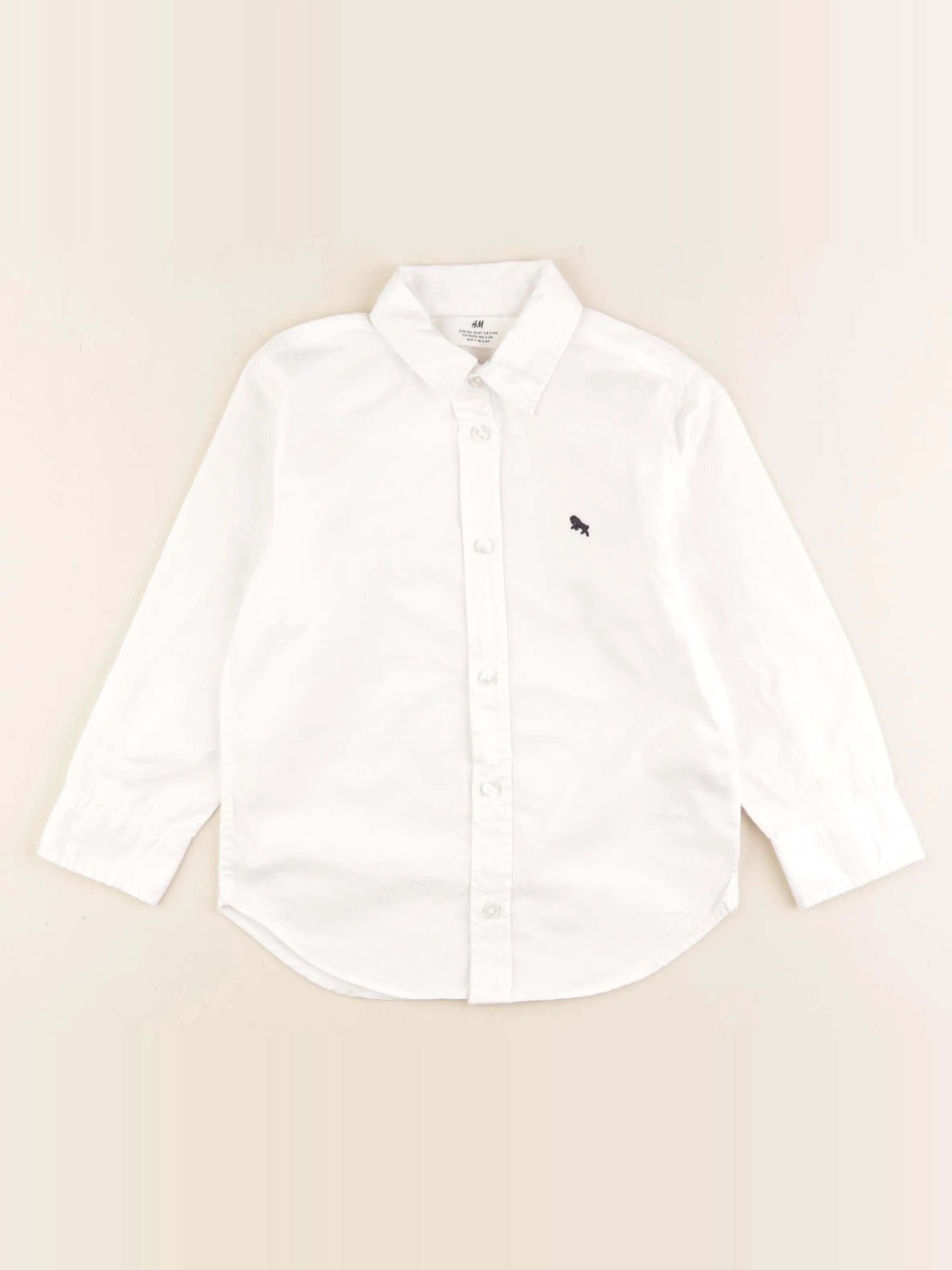 H&M - chemise blanc - 3/4 ans